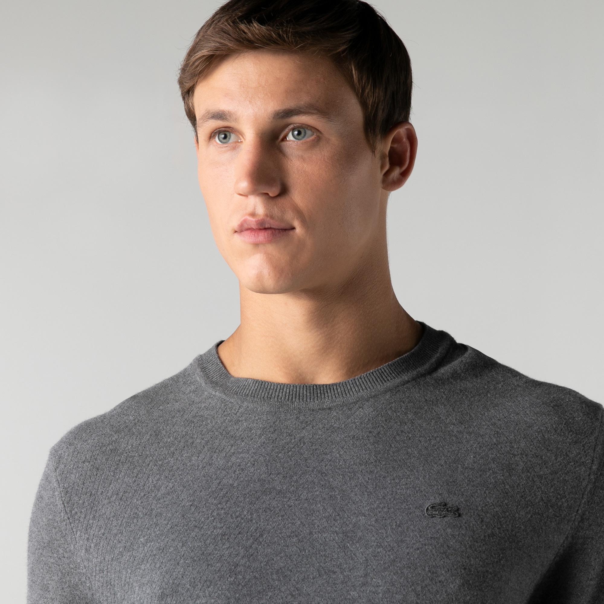 Lacoste Erkek Regular Fit Bisiklet Yaka Renk Bloklu Lacivert Kazak