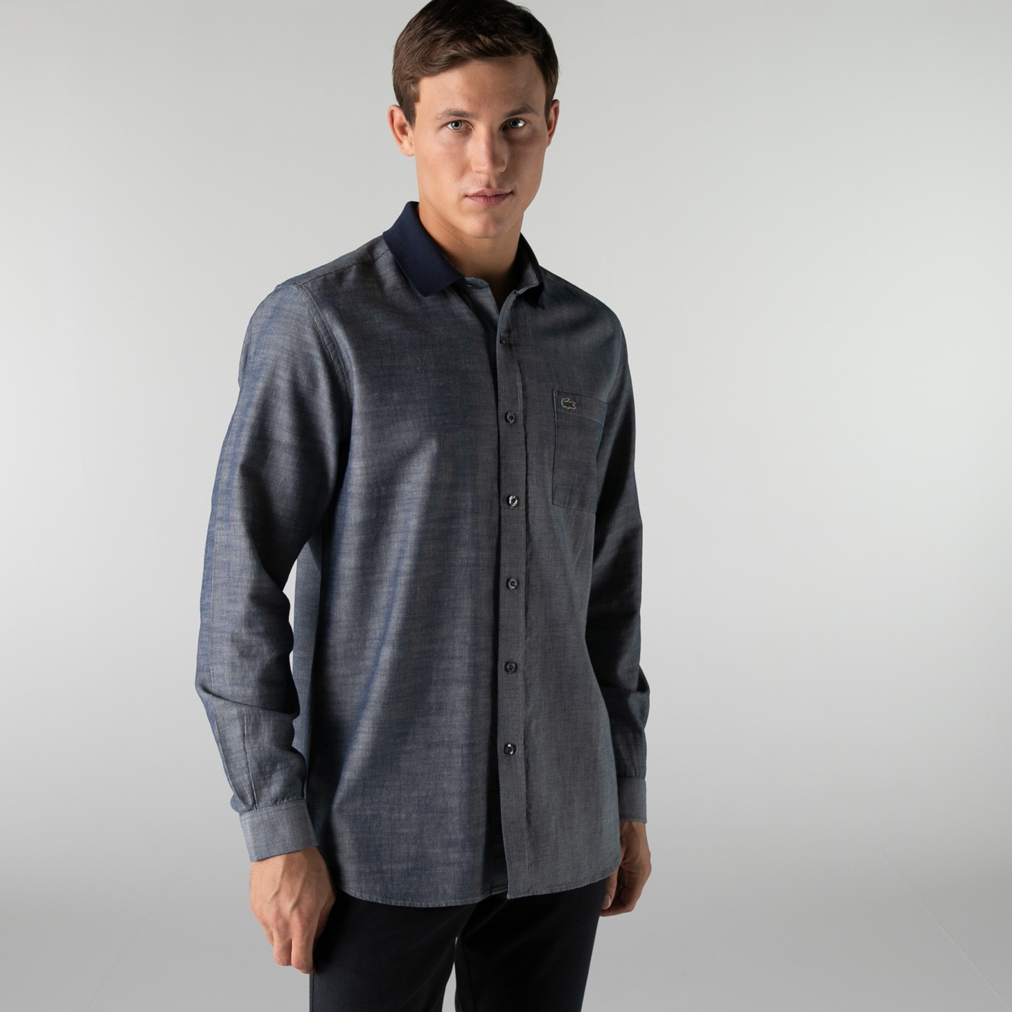 Lacoste Erkek Regular Fit Lacivert Gömlek