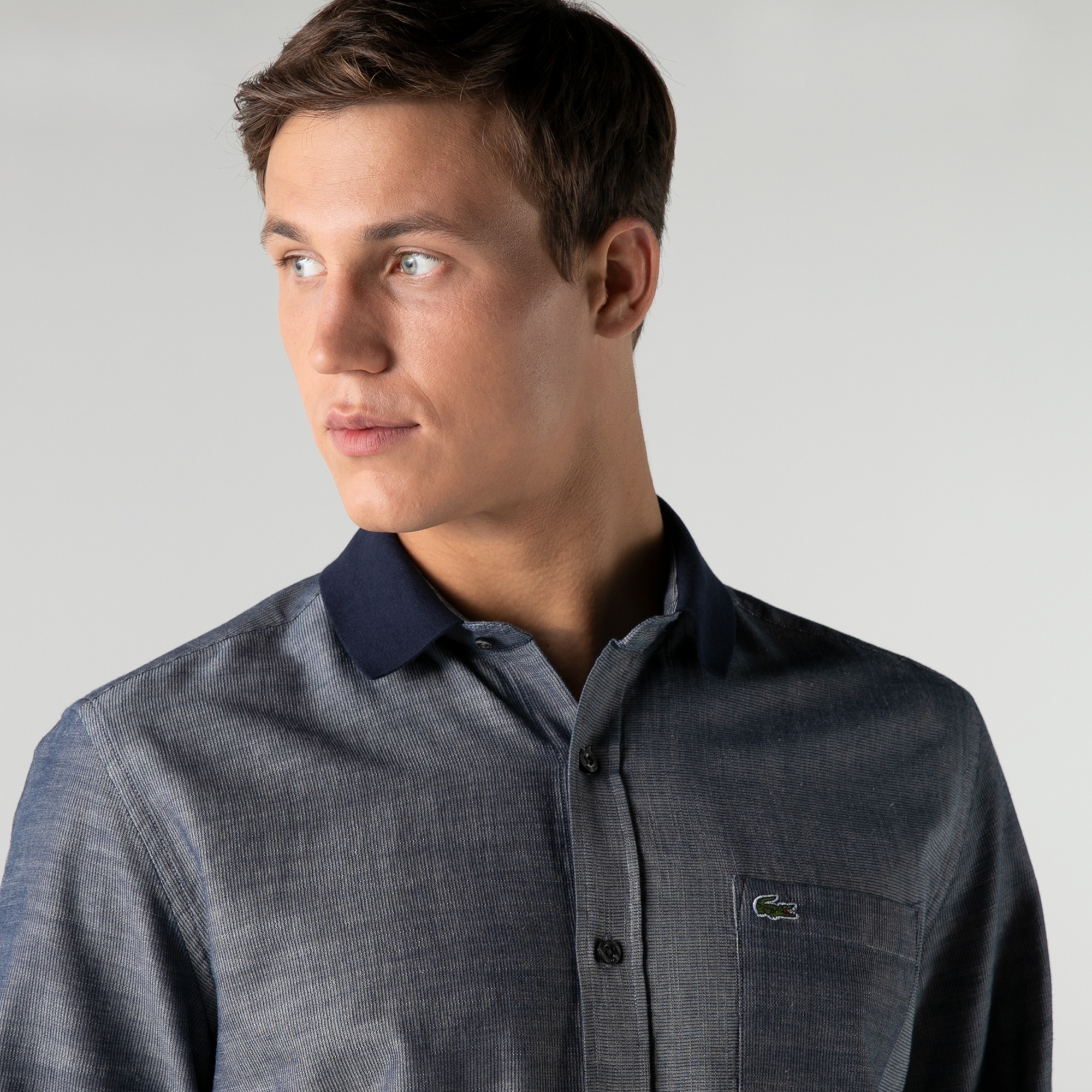 Lacoste Erkek Regular Fit Lacivert Gömlek