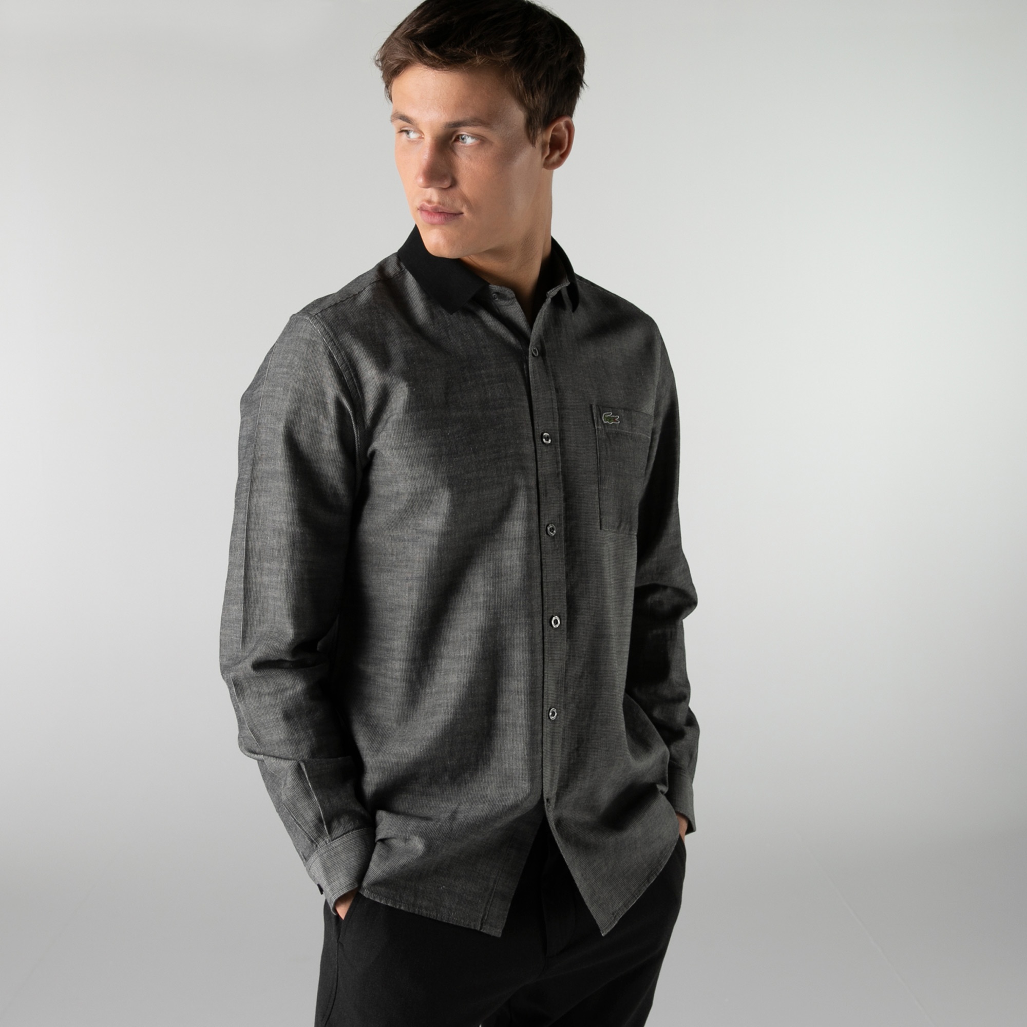 Lacoste Erkek Regular Fit Siyah Gömlek