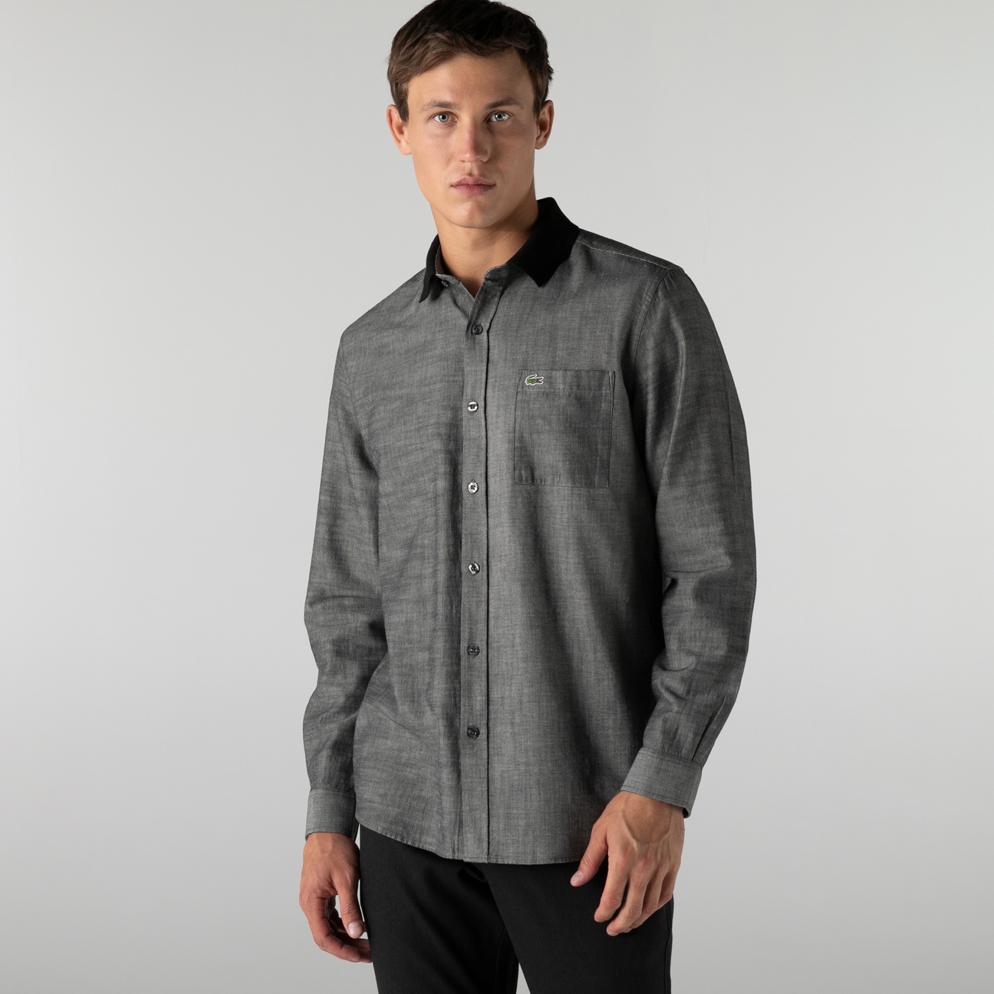 Lacoste Erkek Regular Fit Siyah Gömlek