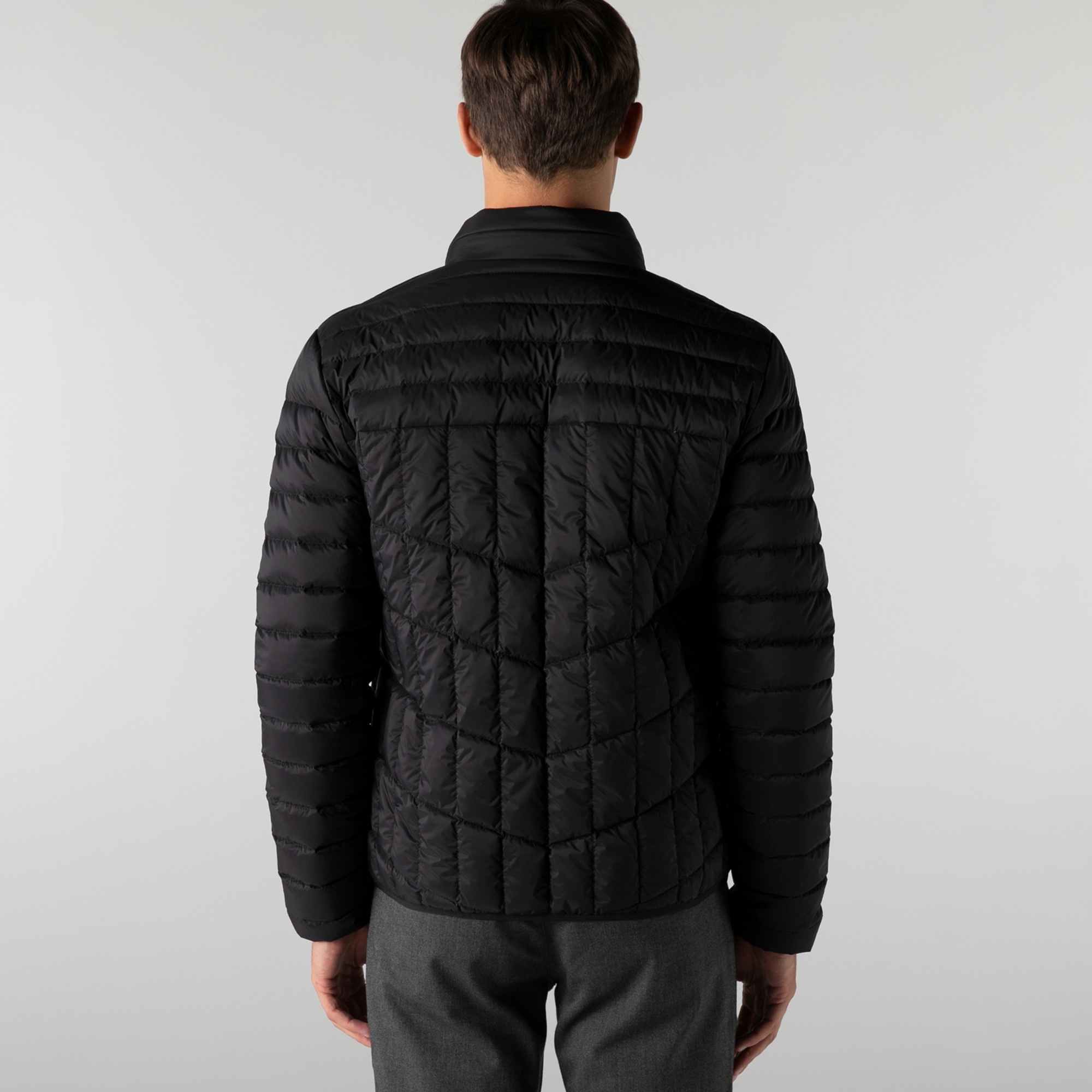 Lacoste Erkek Kapüşonlu Kapitone Siyah Mont