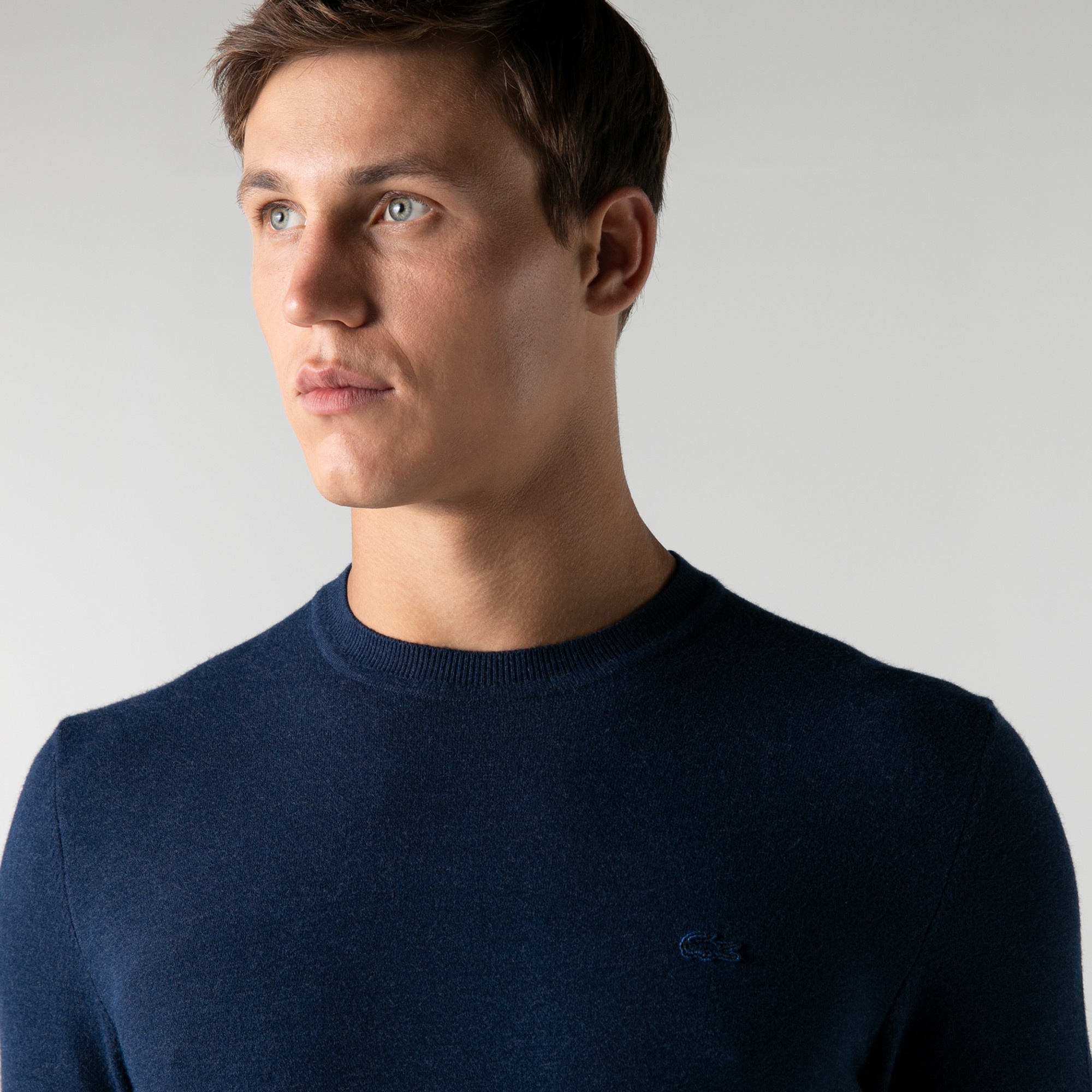 Lacoste Erkek Regular Fit Bisiklet Yaka Lacivert Kazak