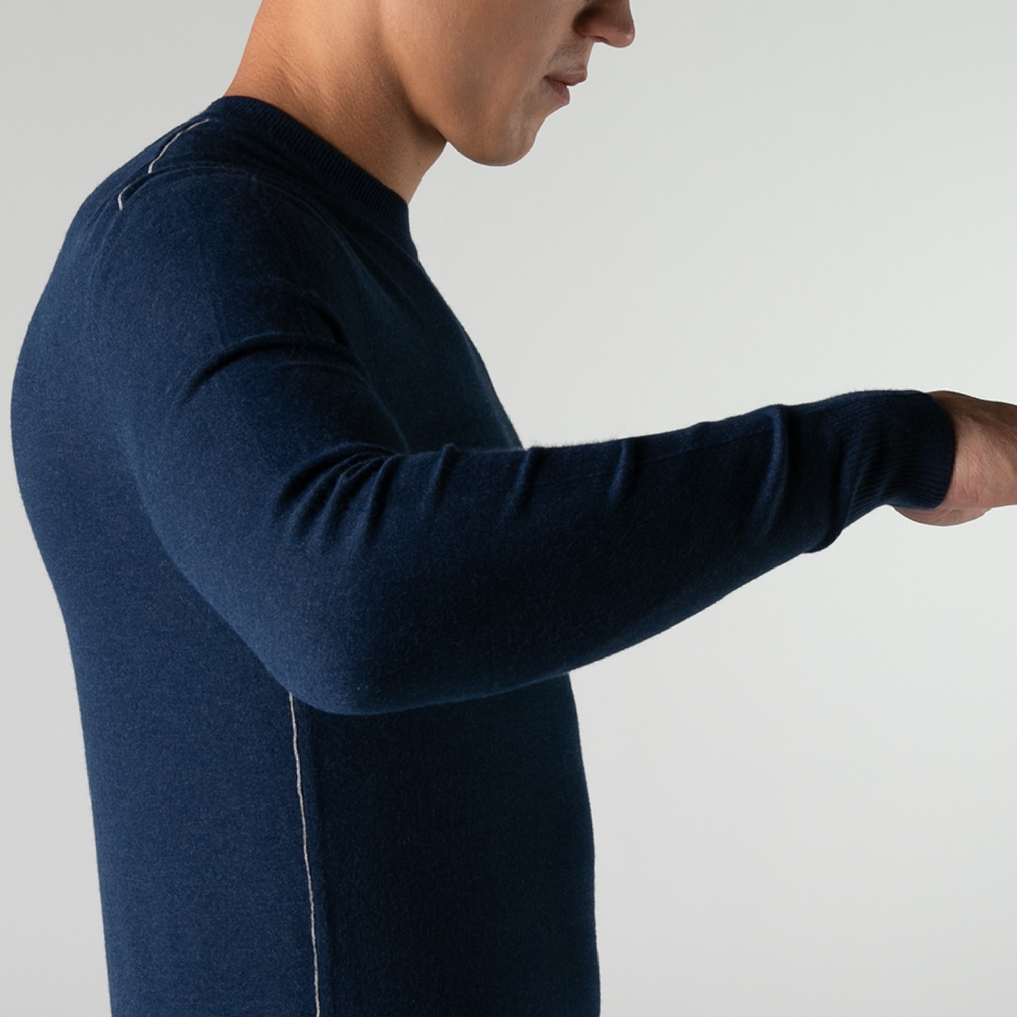 Lacoste Erkek Regular Fit Bisiklet Yaka Lacivert Kazak