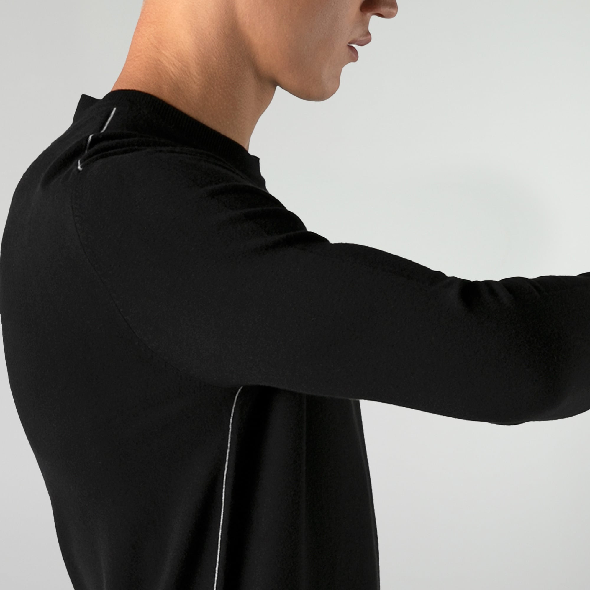 Lacoste Erkek Regular Fit Bisiklet Yaka Siyah Kazak