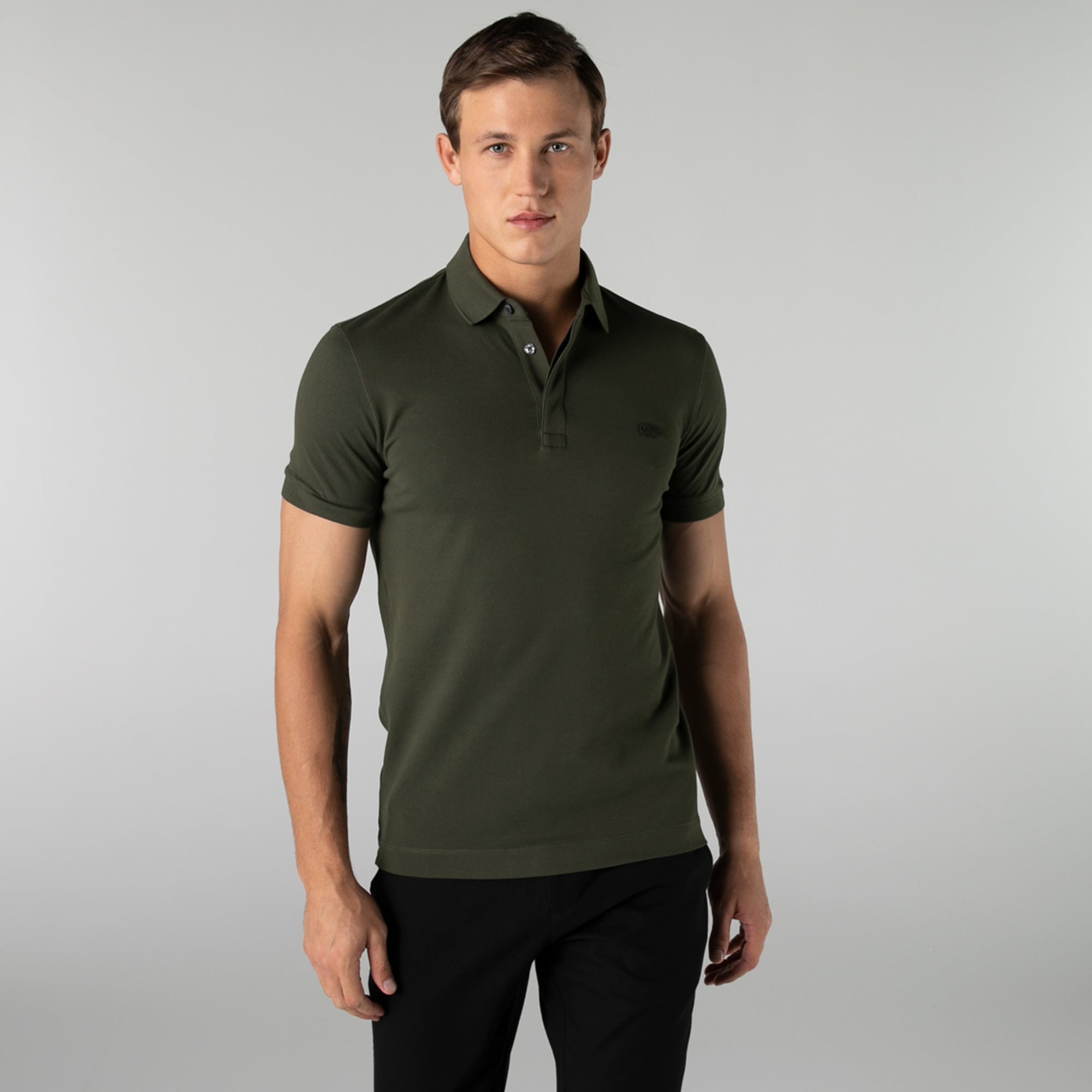 Lacoste Erkek Regular Fit Haki Paris Polo