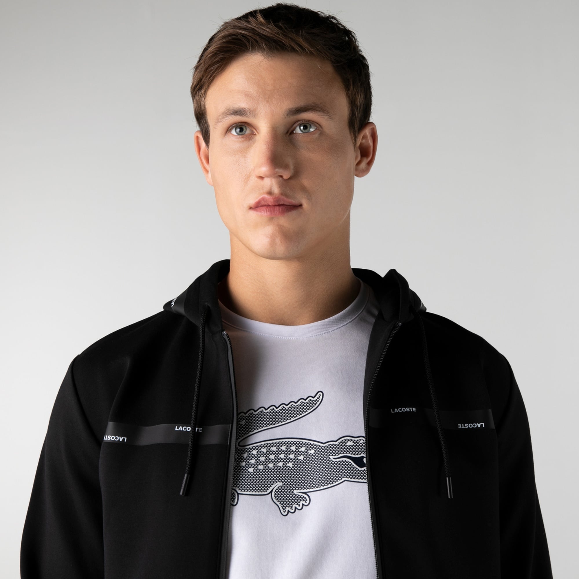 Lacoste Erkek Regular Fit Kapüşonlu Siyah Sweatshirt