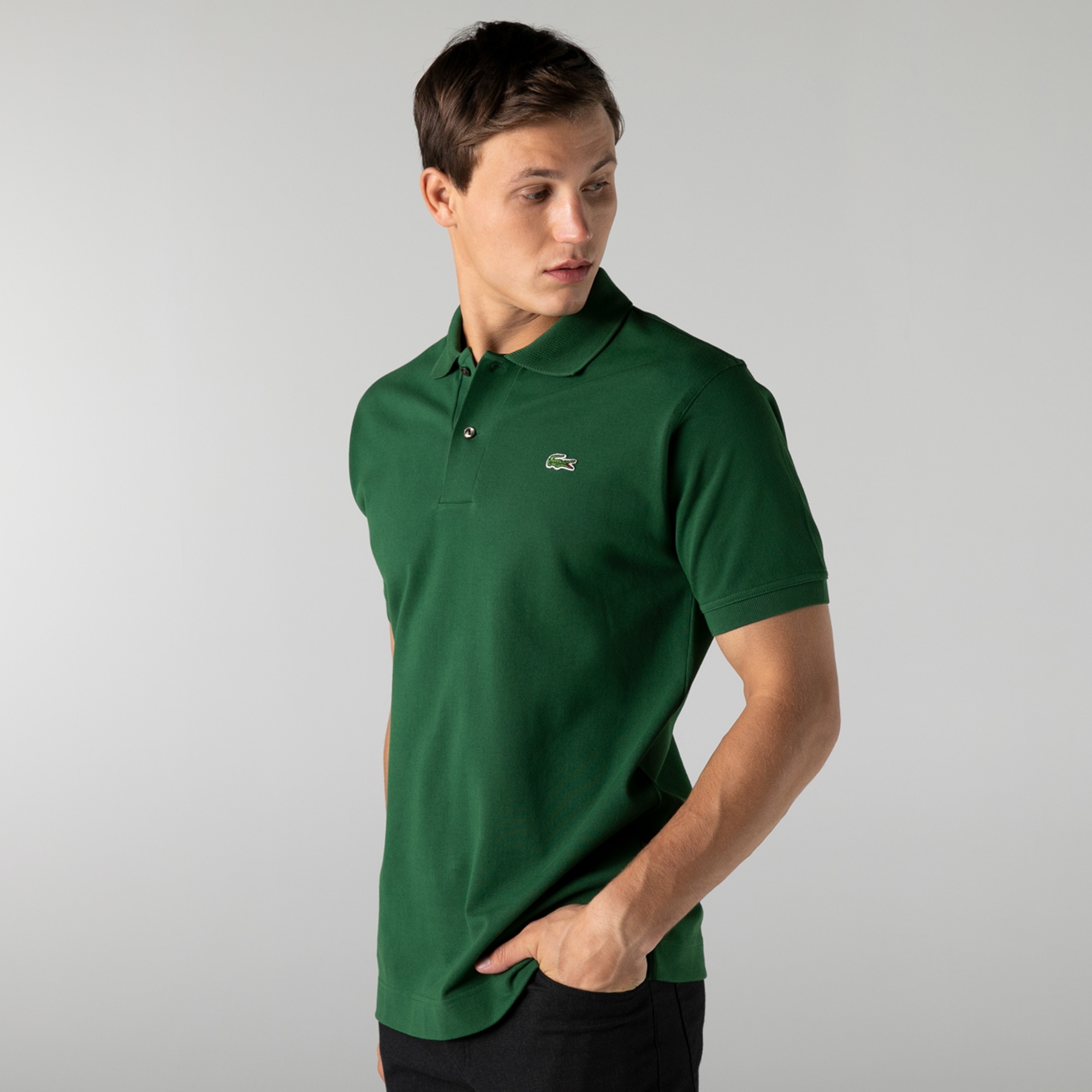 Lacoste Erkek Classic Fit L.12.21 Organik Pamuk Yeşil Polo