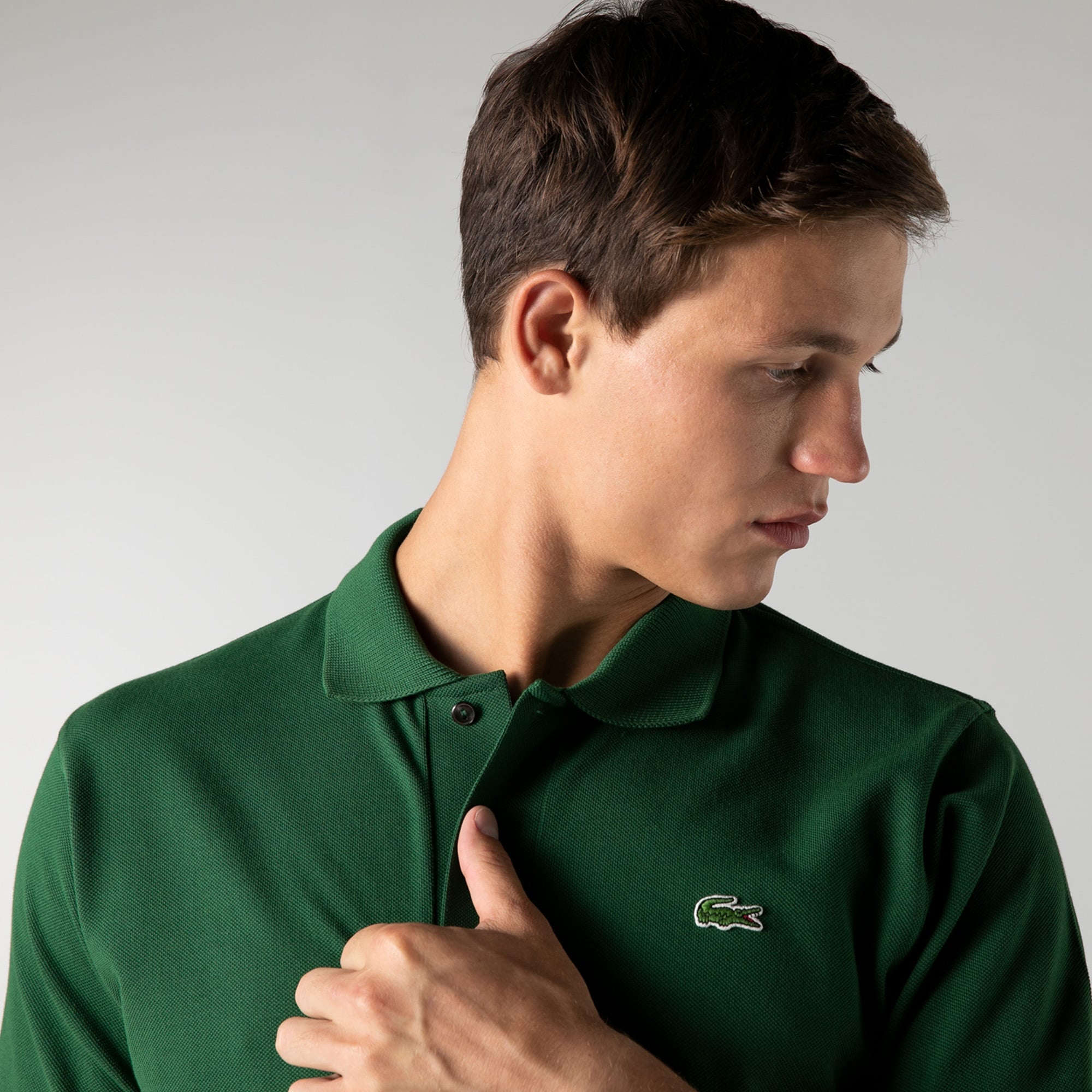 Lacoste Erkek Classic Fit L.12.21 Organik Pamuk Yeşil Polo