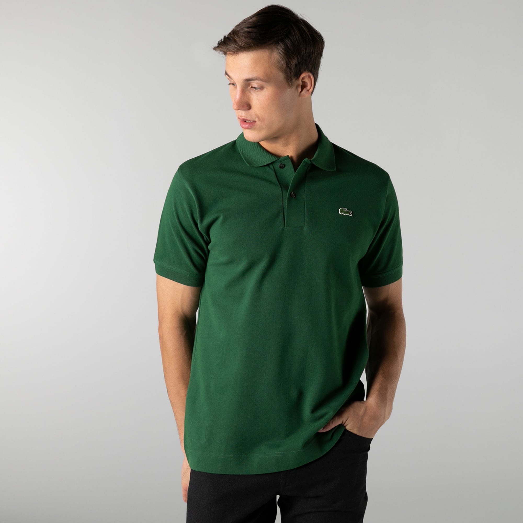 Lacoste Erkek Classic Fit L.12.21 Organik Pamuk Yeşil Polo