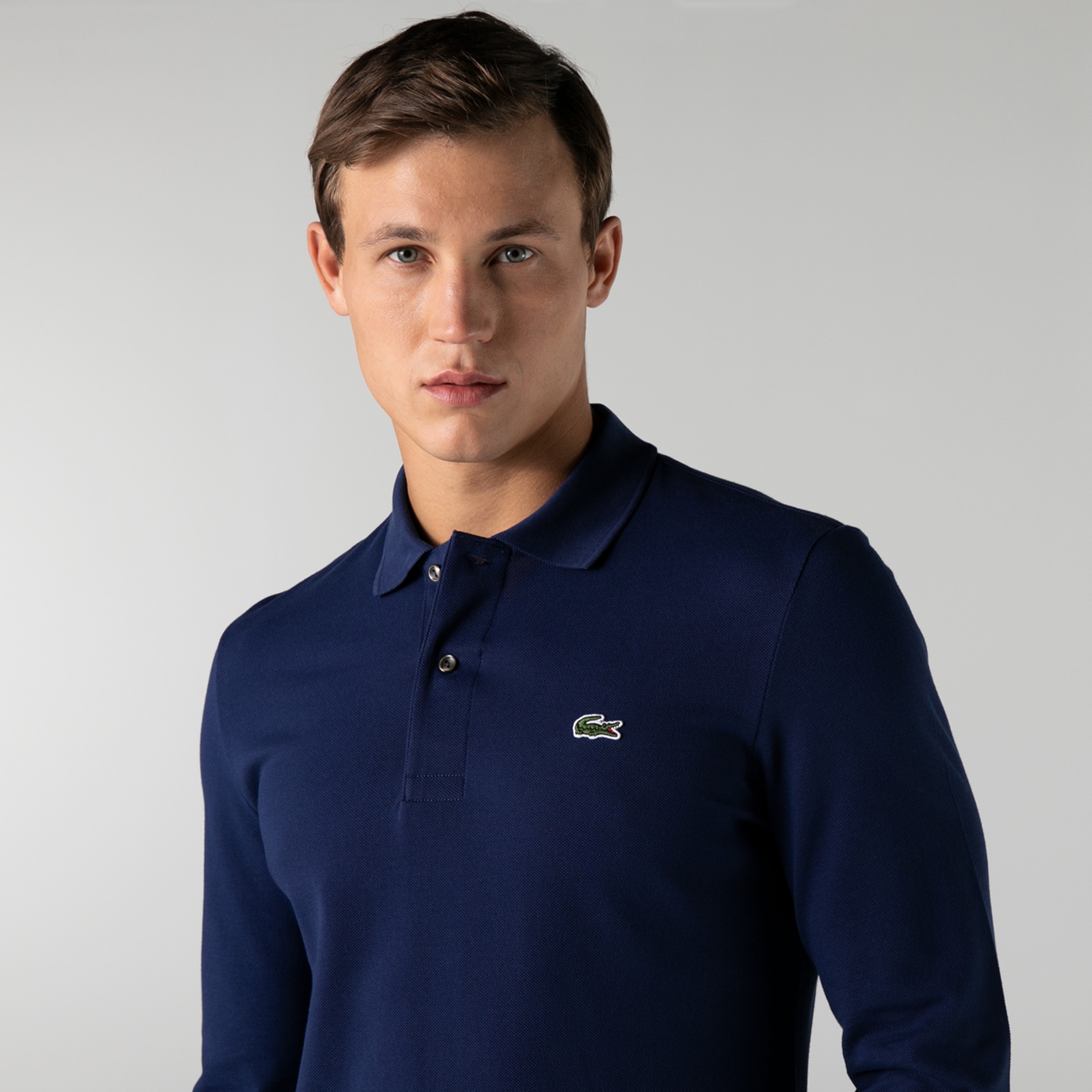 Lacoste Erkek Classic Fit Uzun Kollu Lacivert Polo