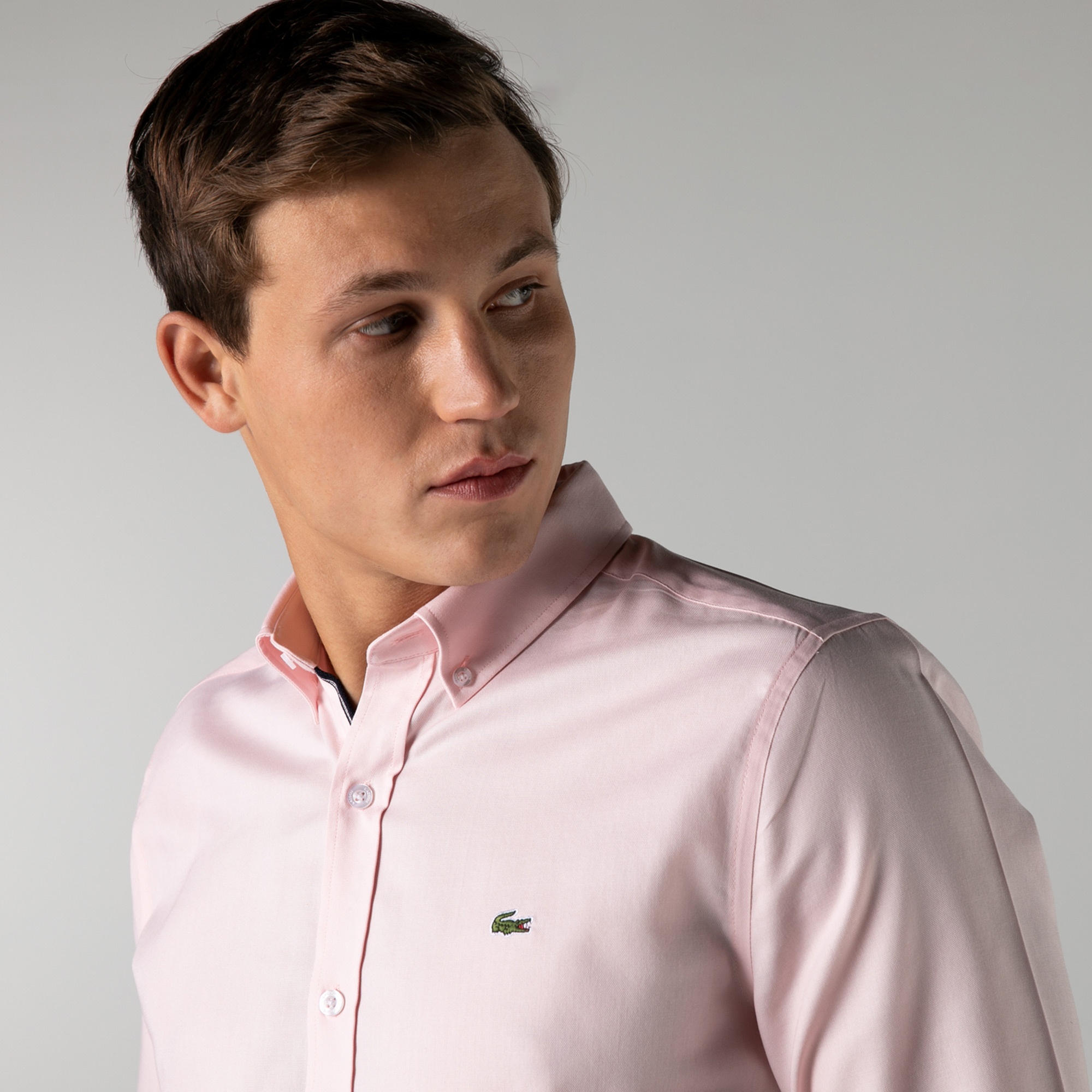 Lacoste Erkek Slim Fit Pembe Gömlek