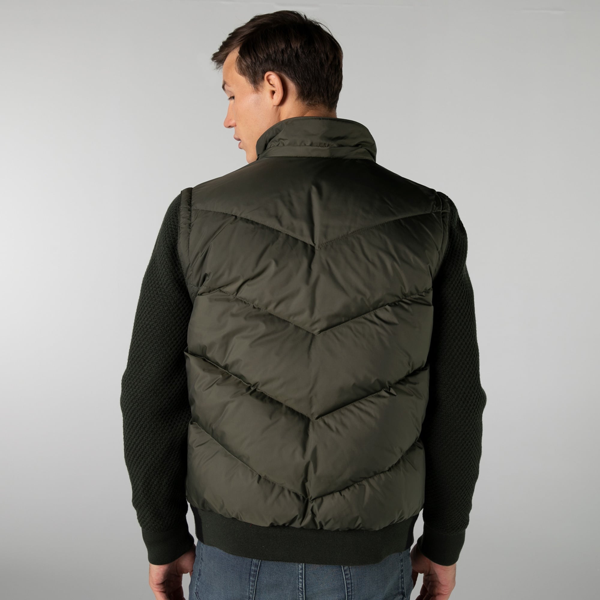 Lacoste Erkek Kapüşonlu Kapitone Haki Mont