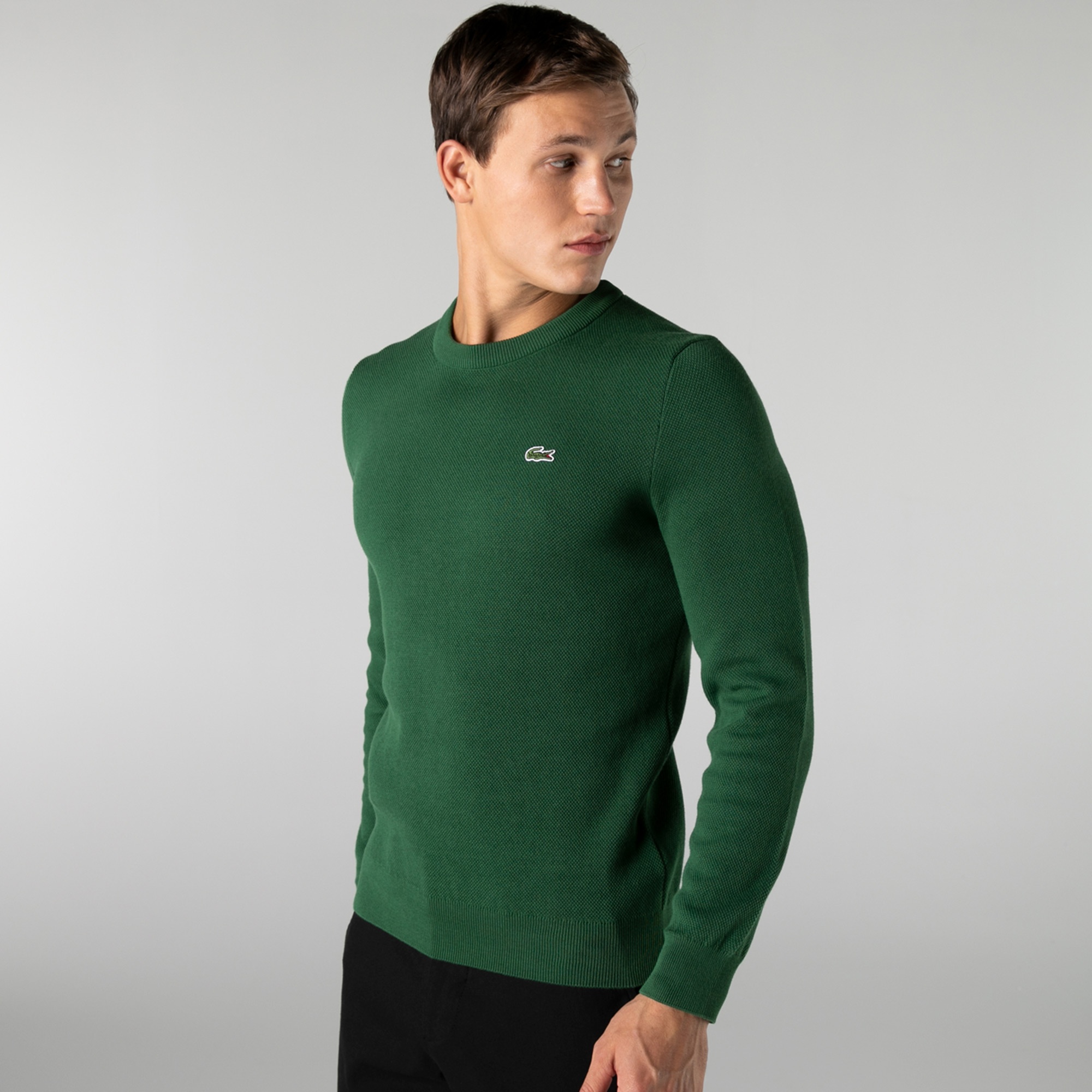 Lacoste Erkek Bisiklet Yaka Yeşil Triko