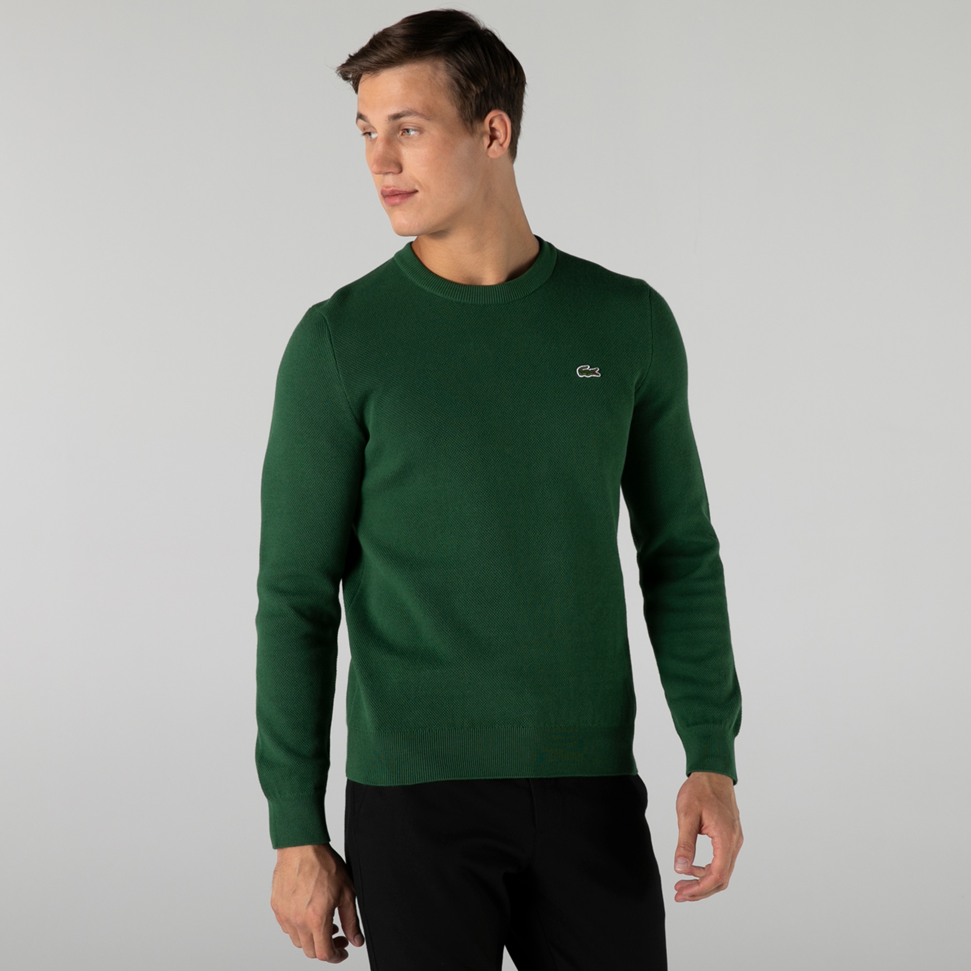 Lacoste Erkek Bisiklet Yaka Yeşil Triko