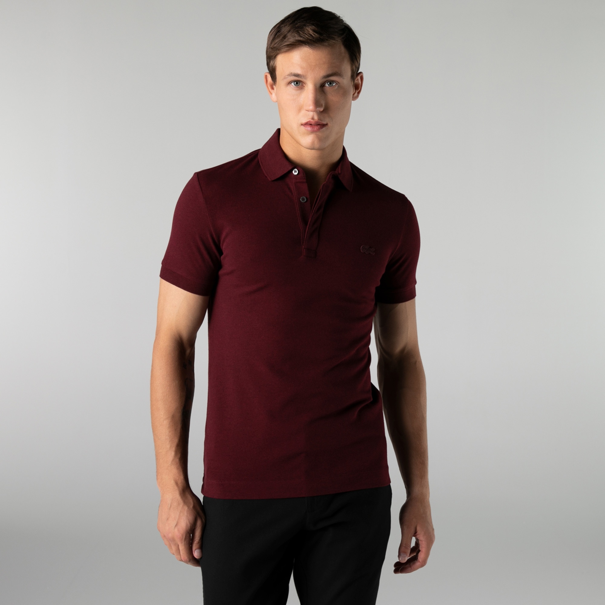 Lacoste Erkek Regular Fit Bordo Polo