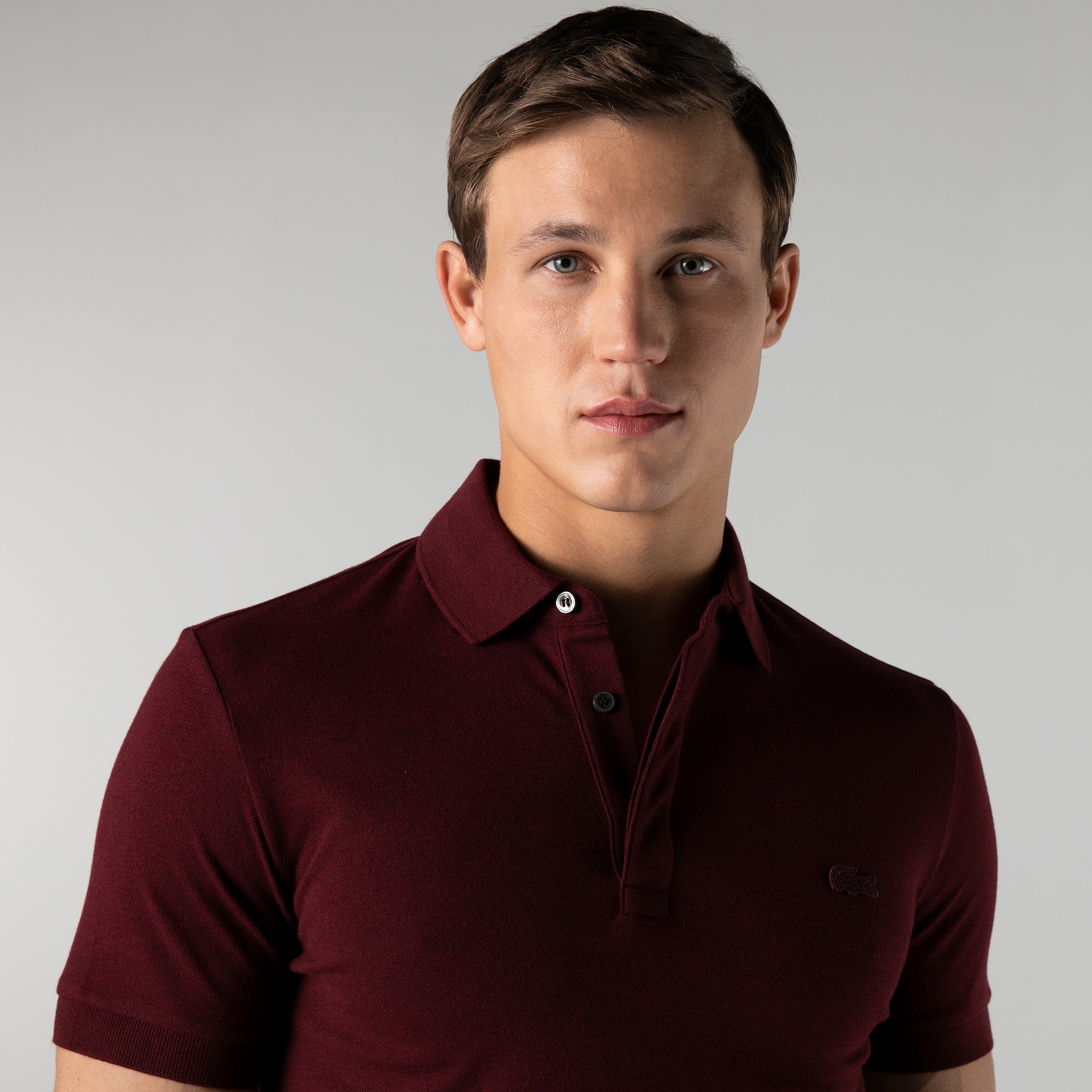 Lacoste Erkek Regular Fit Bordo Polo