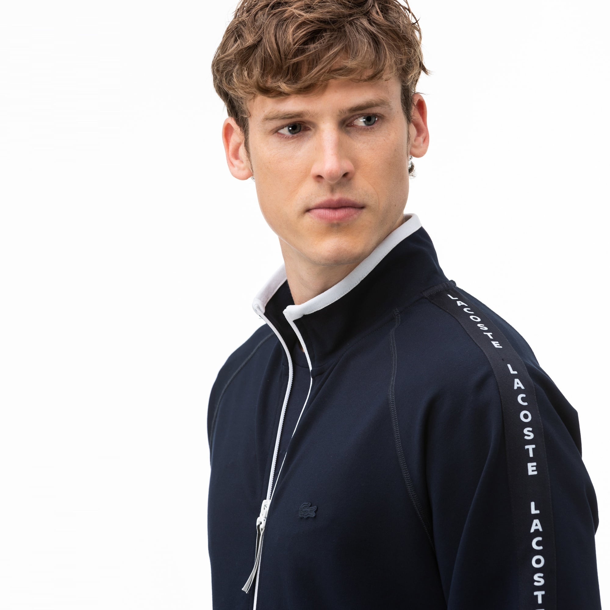 Lacoste Erkek Regular Fit Fermuarlı Lacivert Sweatshirt