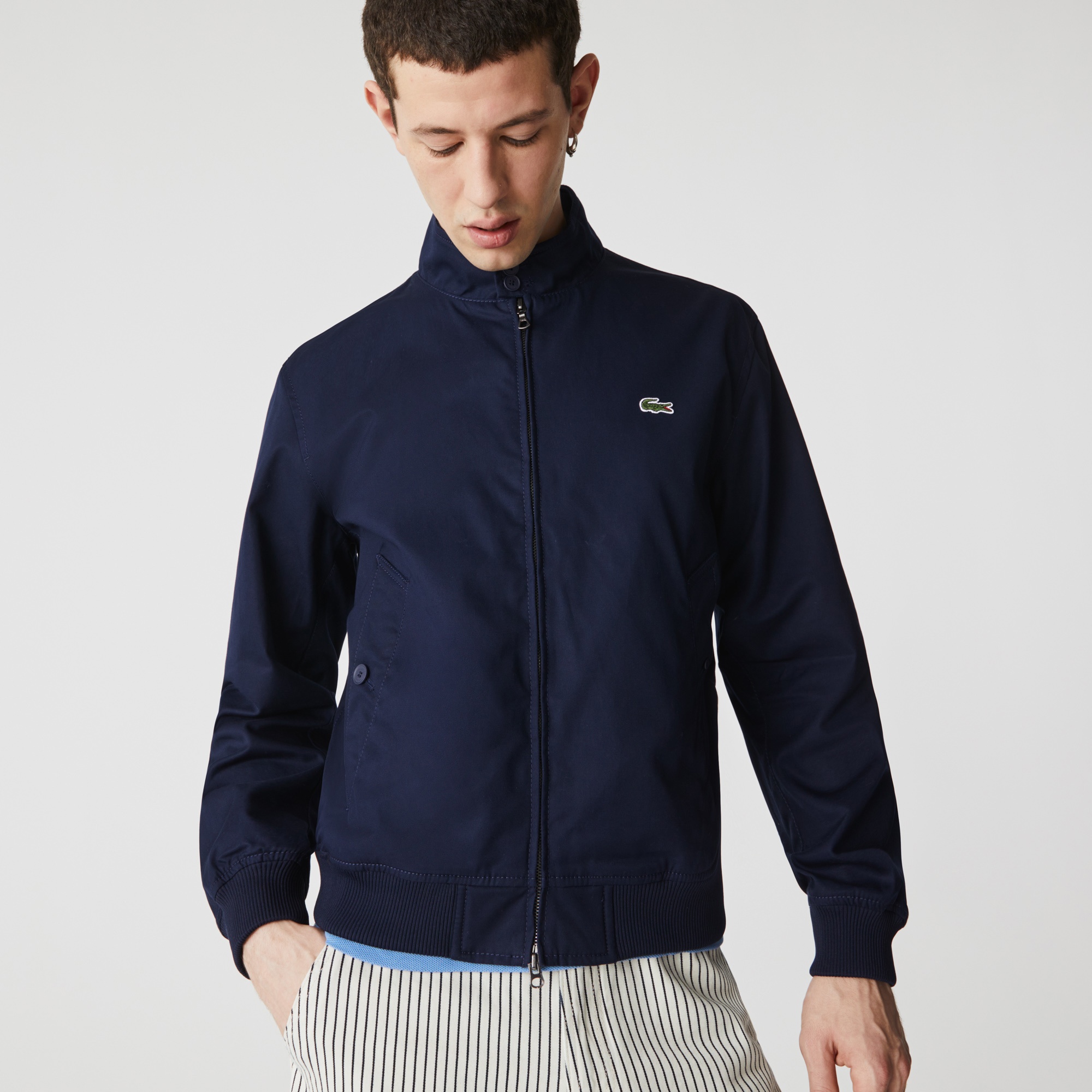 Lacoste Erkek Fermuarlı Lacivert Ceket