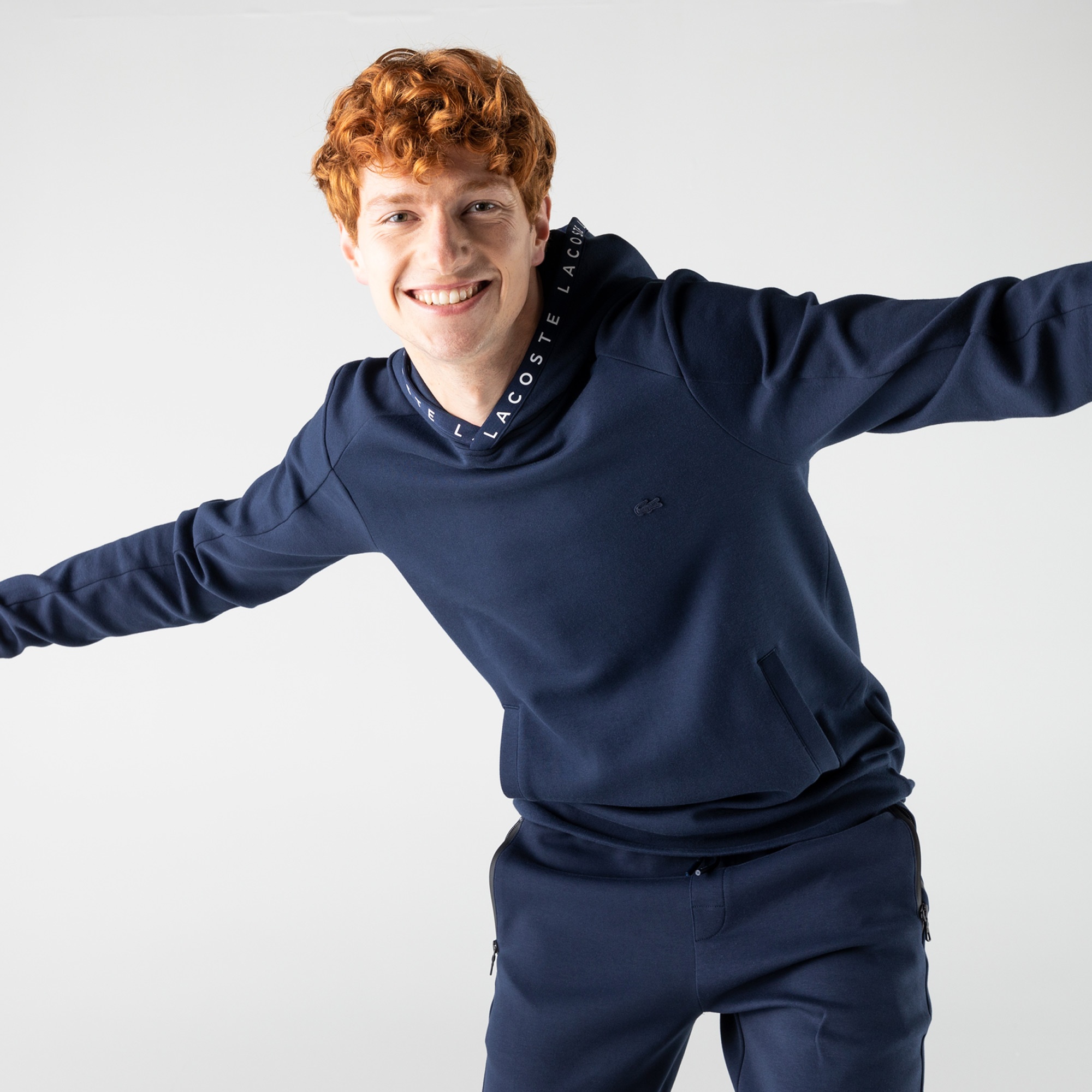 Lacoste Erkek Regular Fit Kapüşonlu Lacivert Sweatshirt