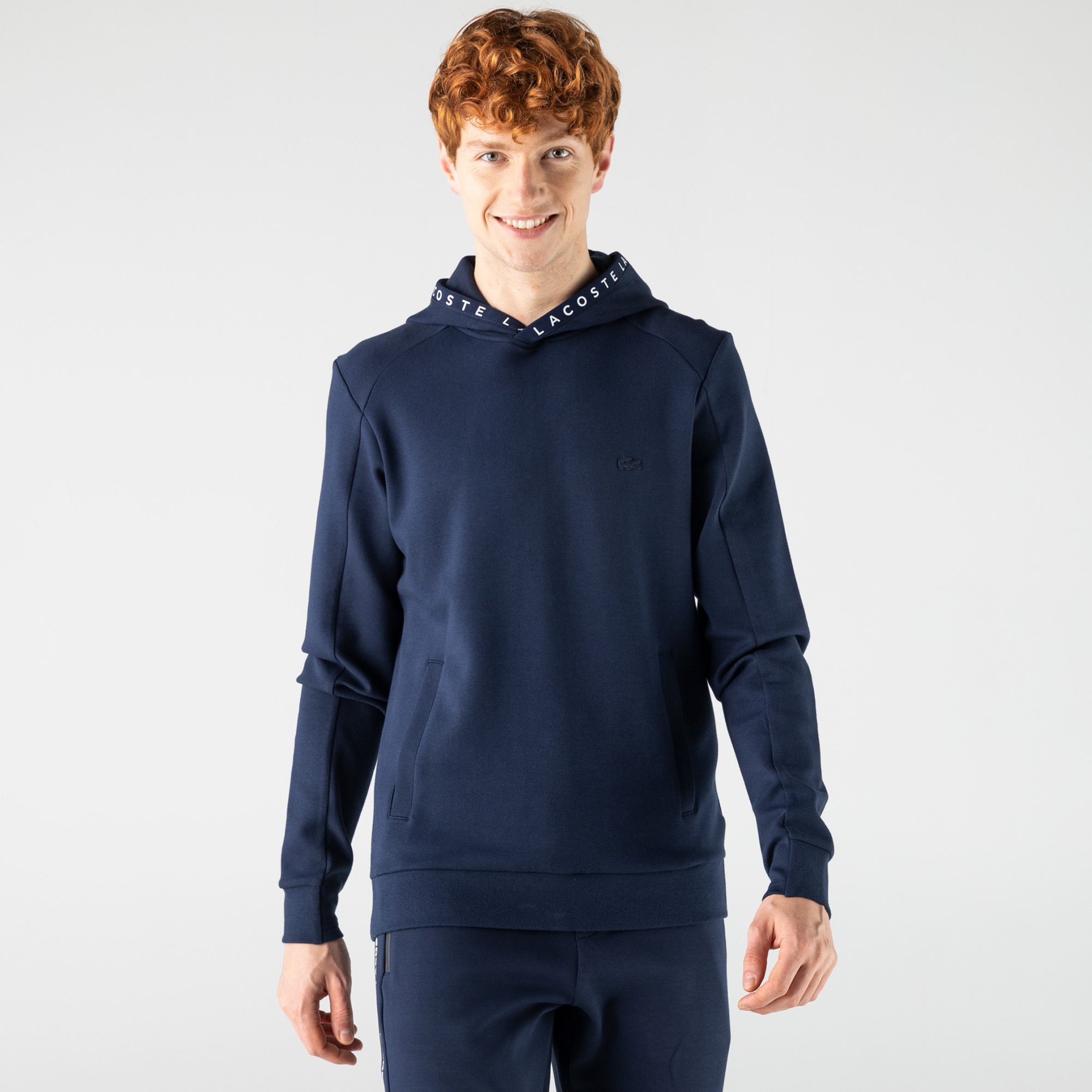 Lacoste Erkek Regular Fit Kapüşonlu Lacivert Sweatshirt