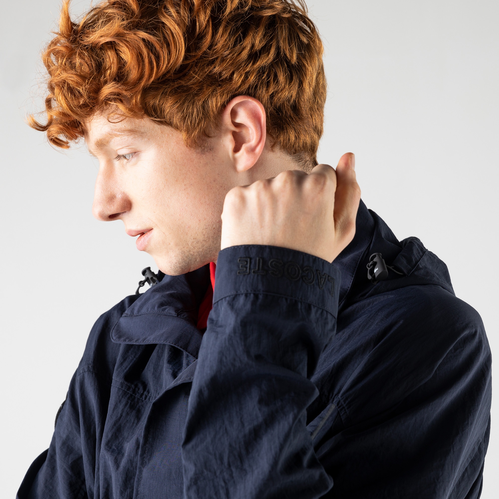 Lacoste Erkek Çıkarılabilir Kapüşonlu Lacivert Mont