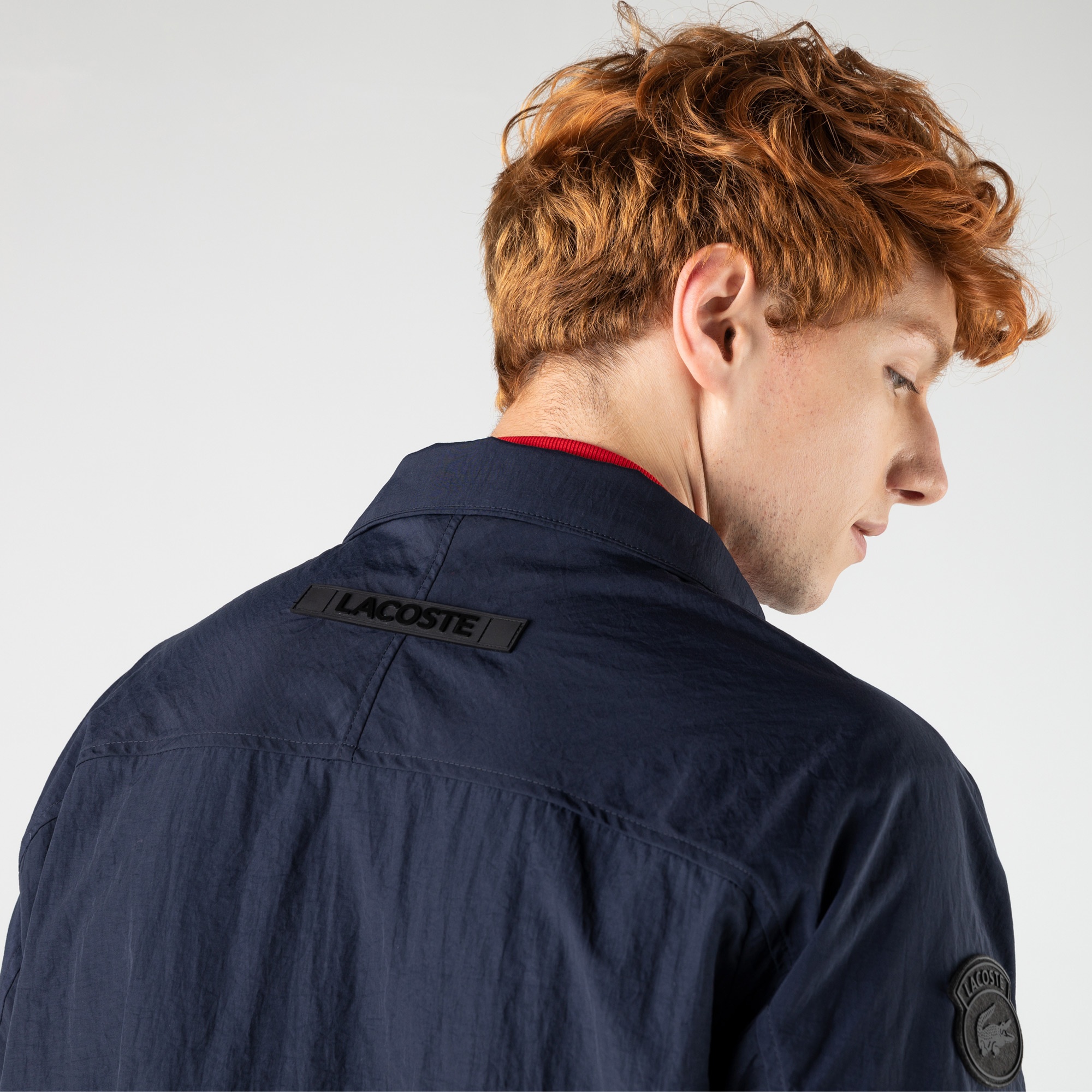 Lacoste Erkek Çıkarılabilir Kapüşonlu Lacivert Mont