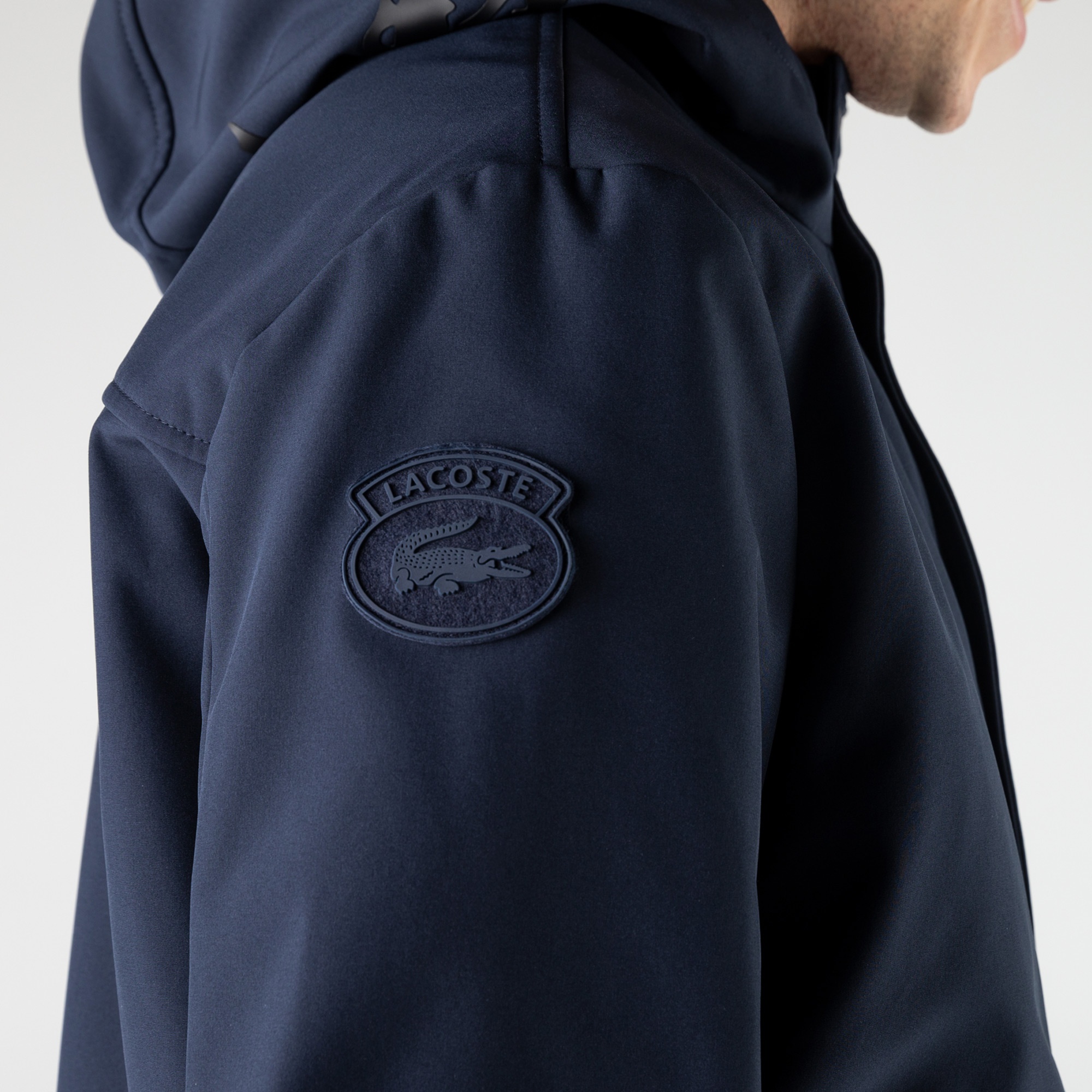 Lacoste Erkek Kapüşonlu Lacivert Mont