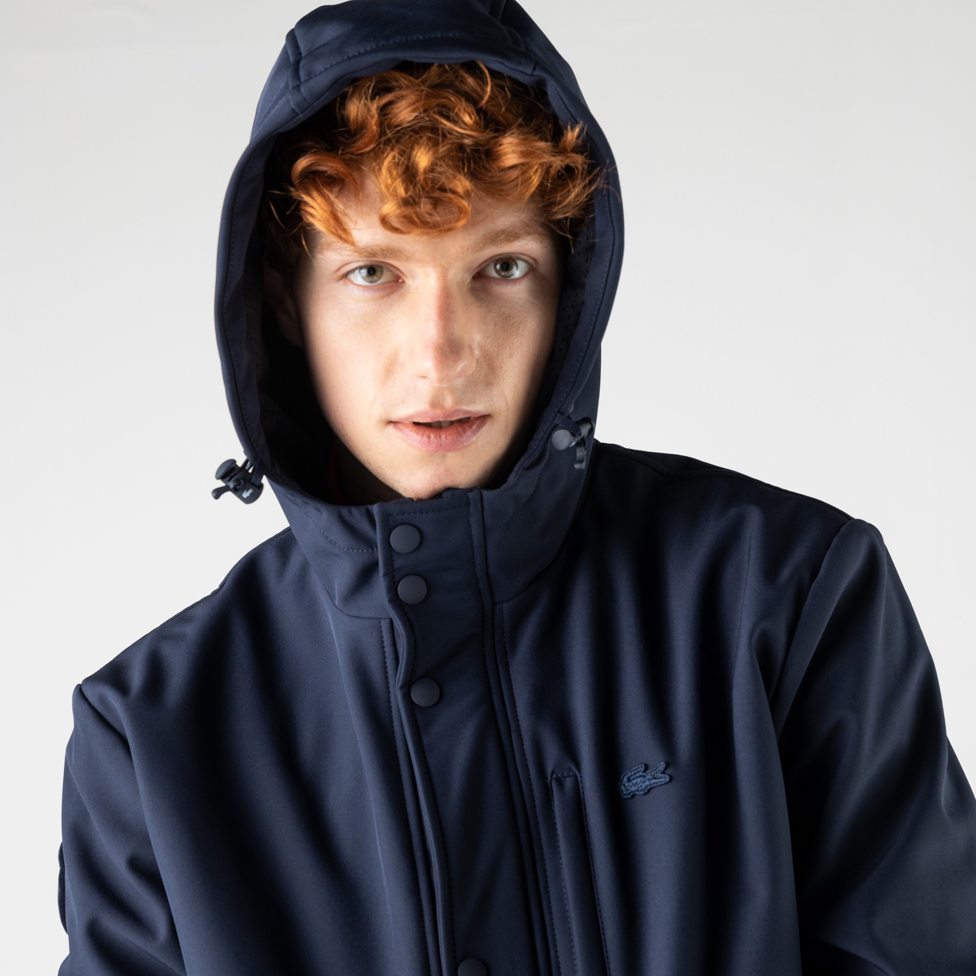 Lacoste Erkek Kapüşonlu Lacivert Mont