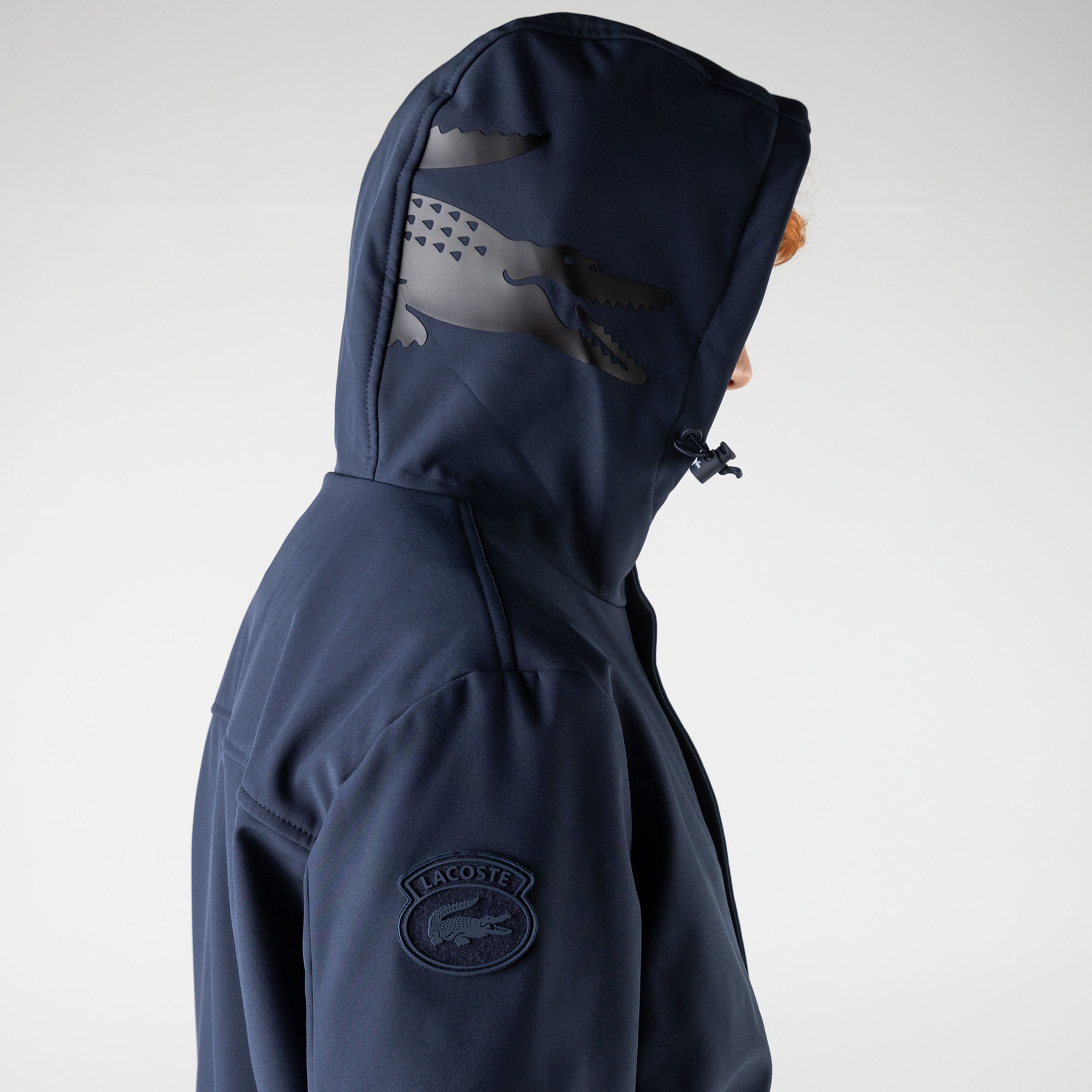 Lacoste Erkek Kapüşonlu Lacivert Mont