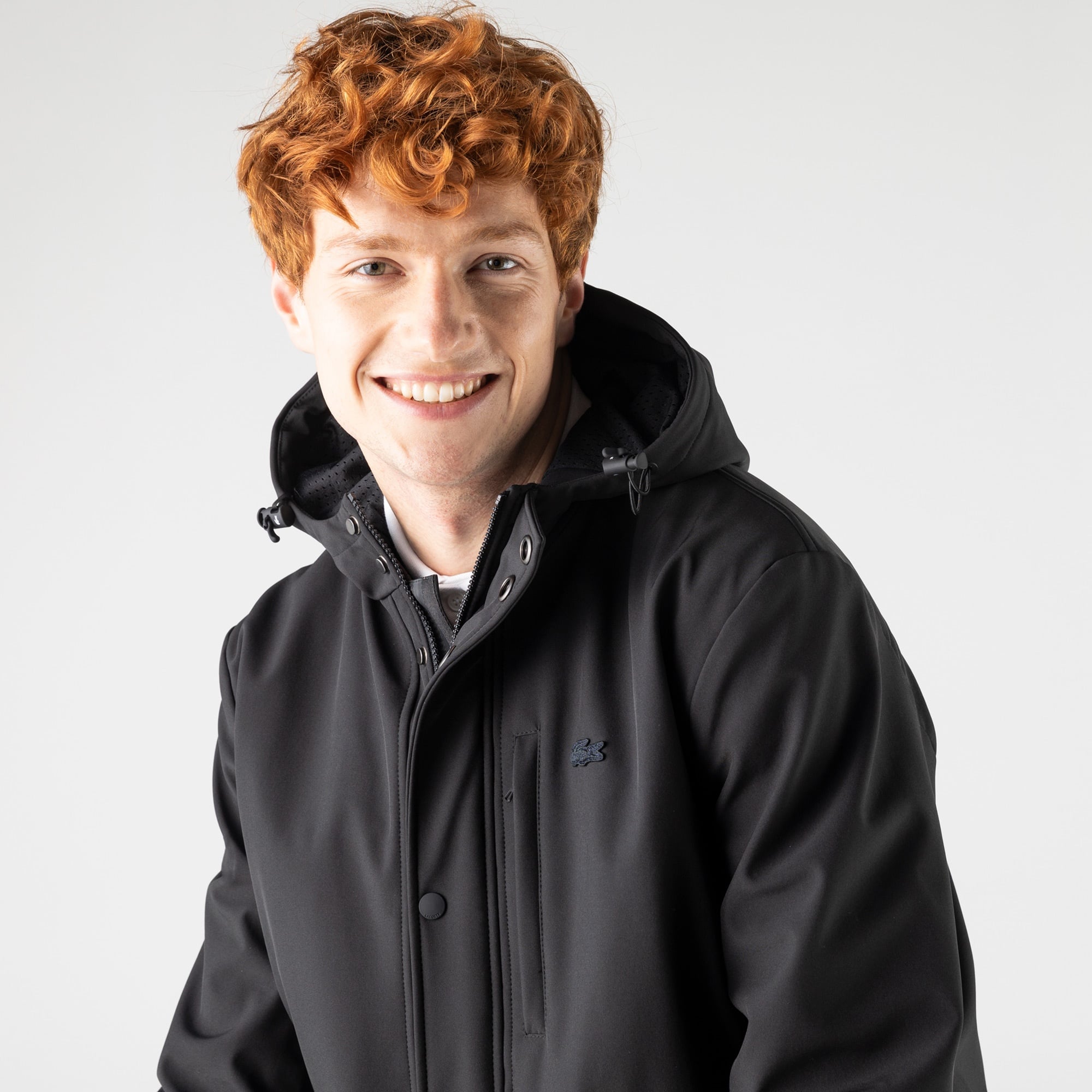 Lacoste Erkek Kapüşonlu Siyah Mont