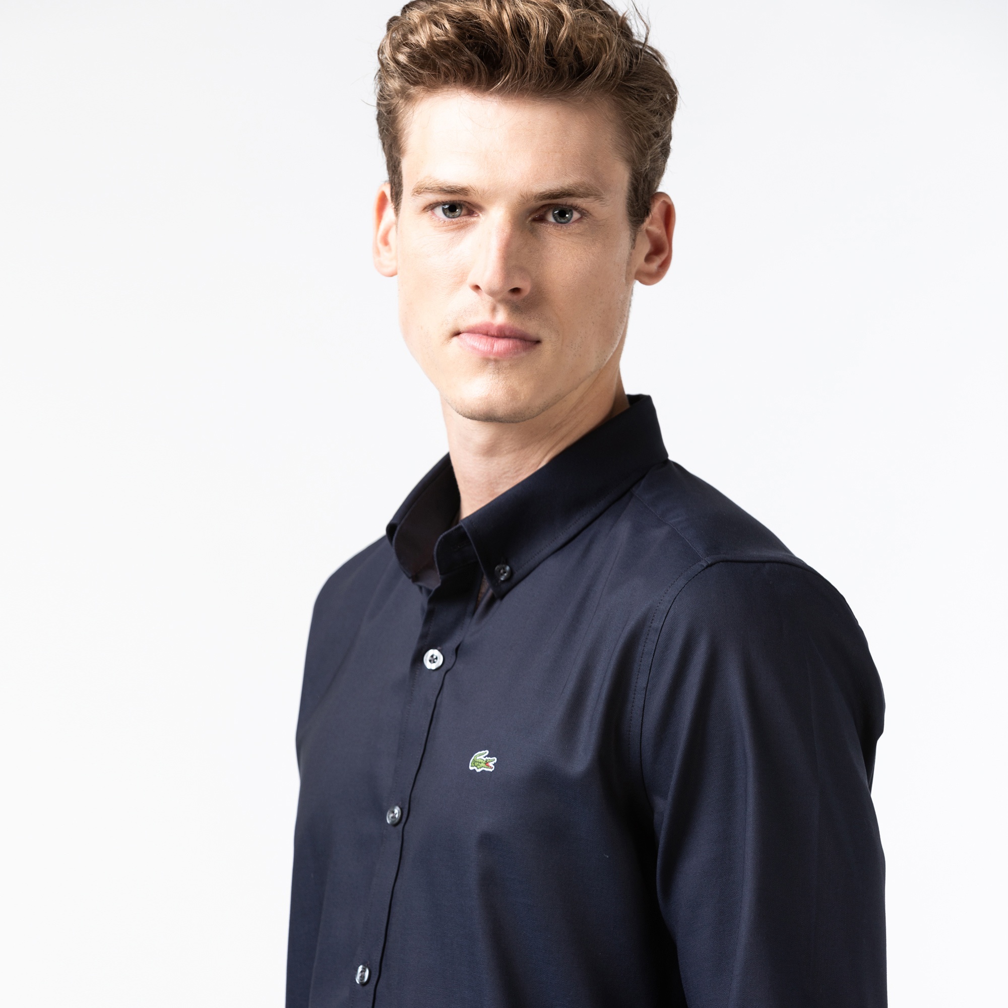 Lacoste Erkek Slim Fit Lacivert Gömlek