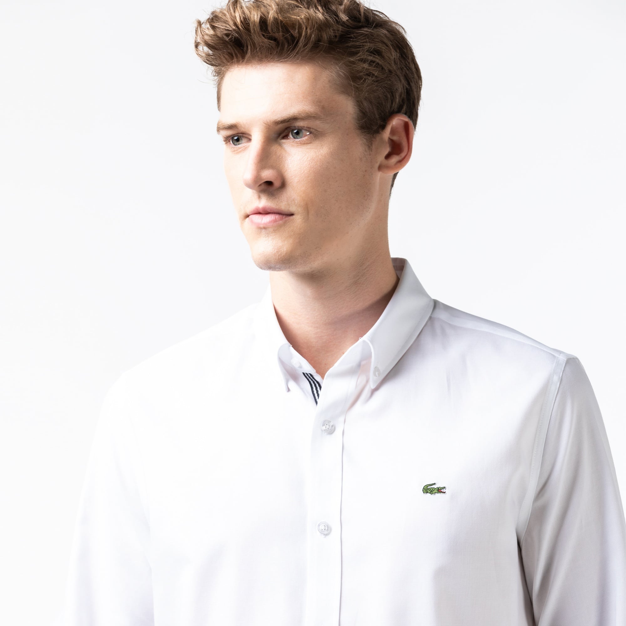 Lacoste Erkek Slim Fit Beyaz Gömlek