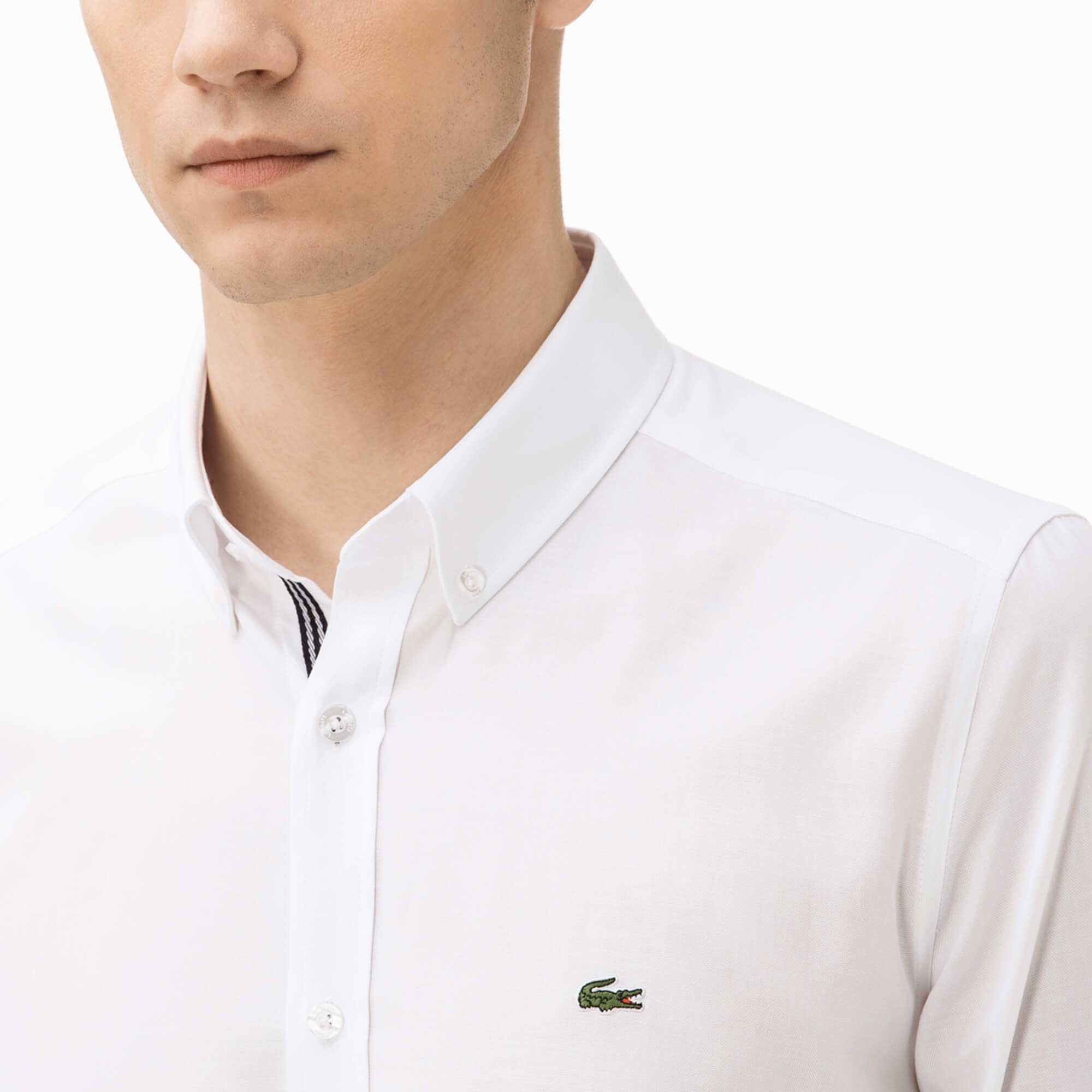 Lacoste Erkek Slim Fit Beyaz Gömlek