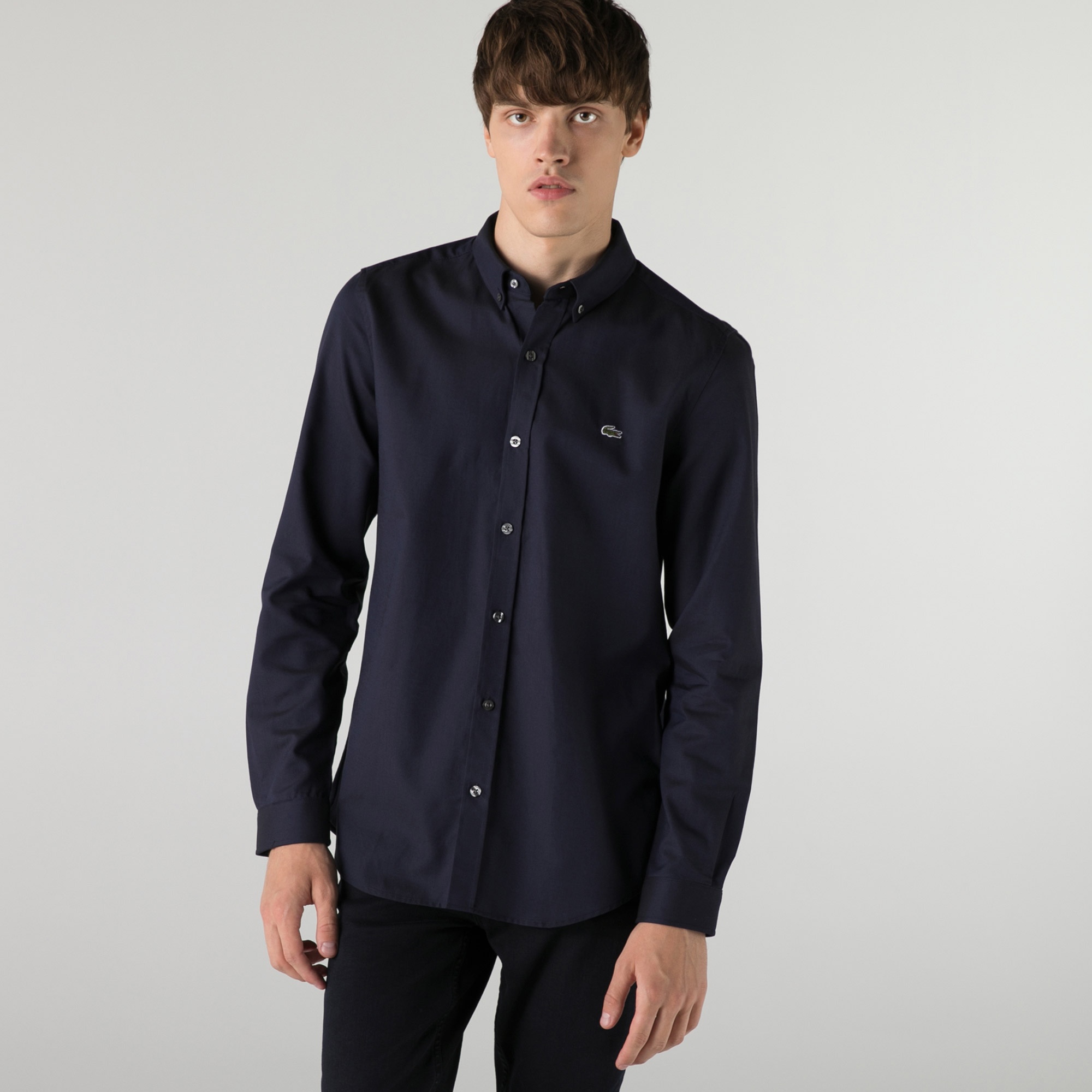 Lacoste Erkek Slim Fit Lacivert Gömlek