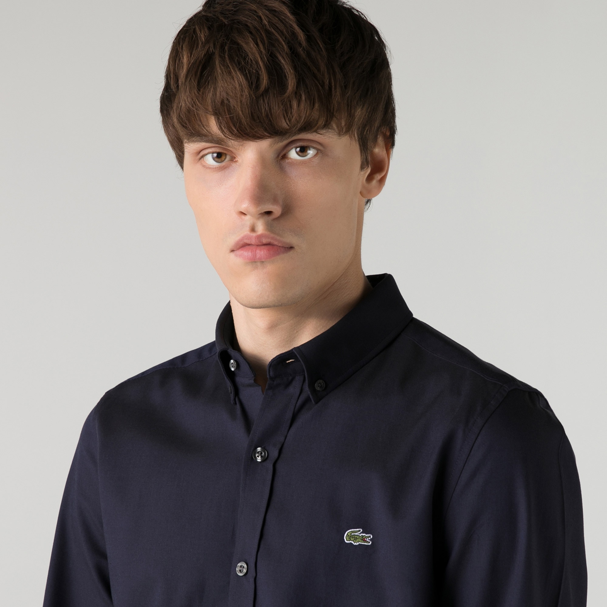 Lacoste Erkek Slim Fit Lacivert Gömlek