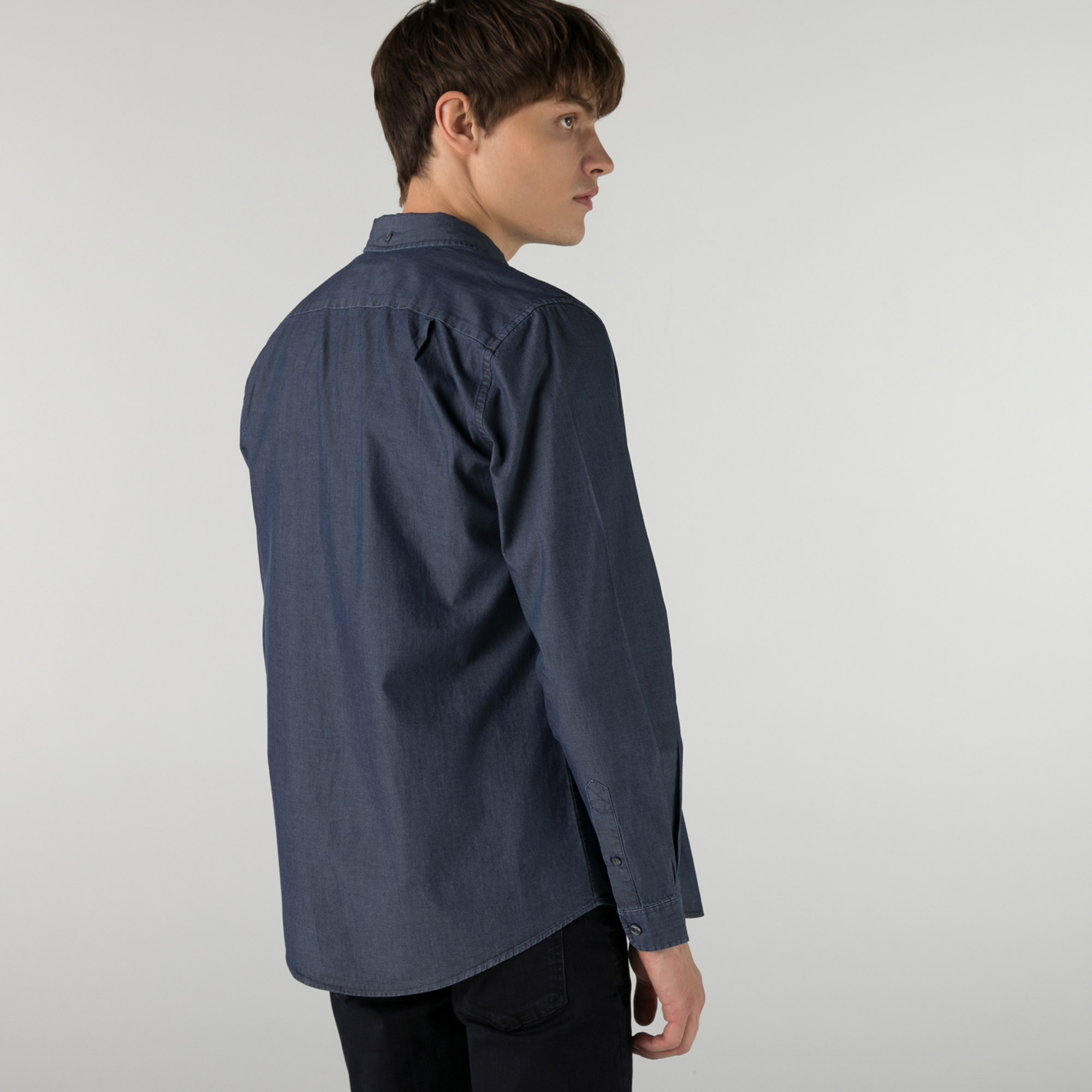 Lacoste Erkek Slim Fit İndigo Gömlek