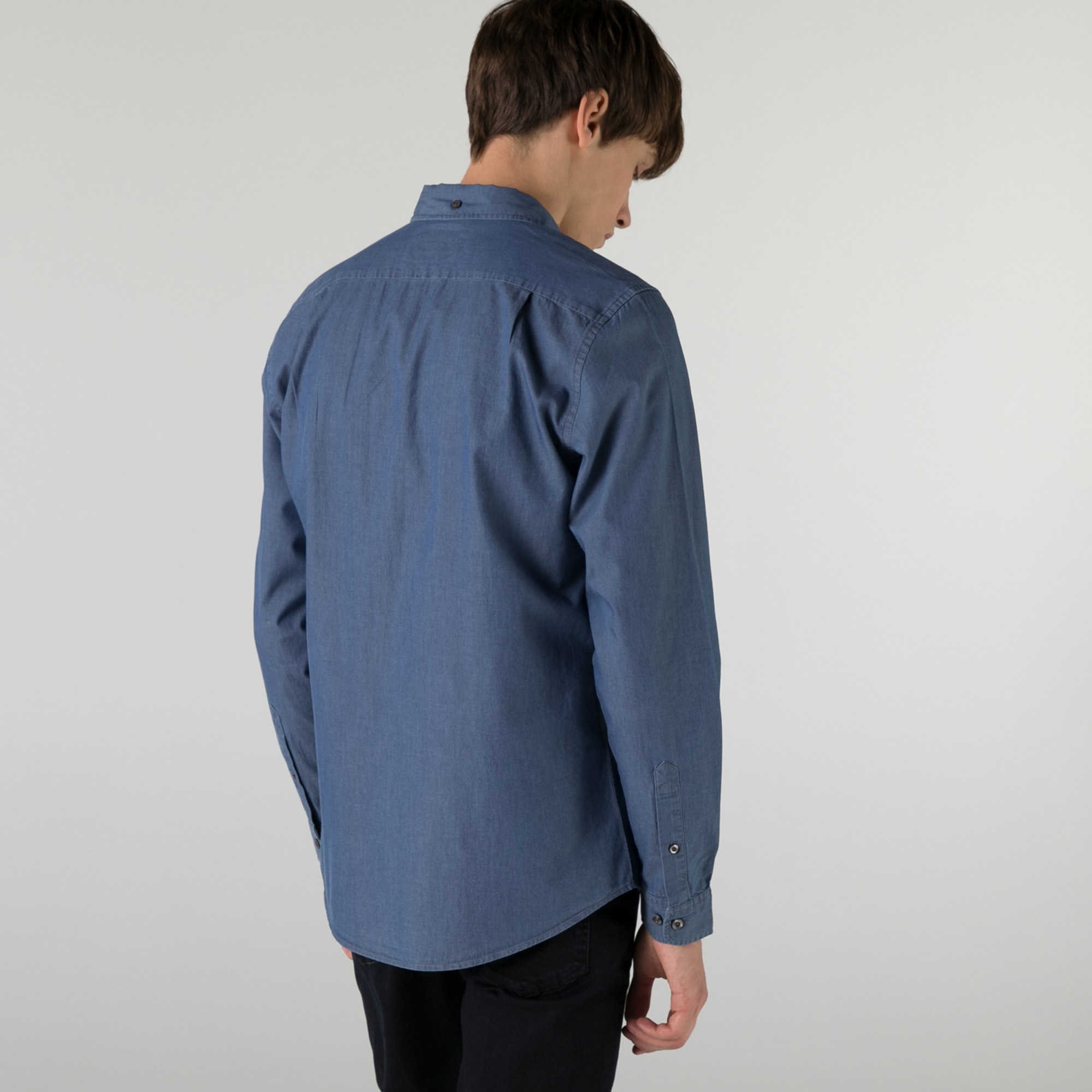 Lacoste Erkek Slim Fit Açık Denim Gömlek