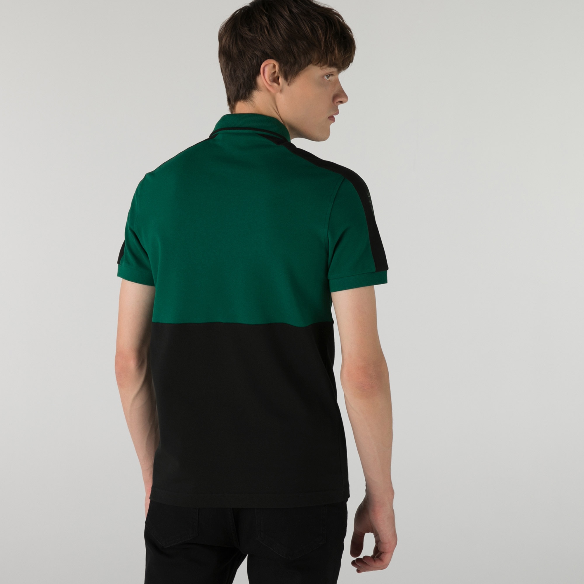 Lacoste Erkek Regular Fit Renk Bloklu Yeşil Polo