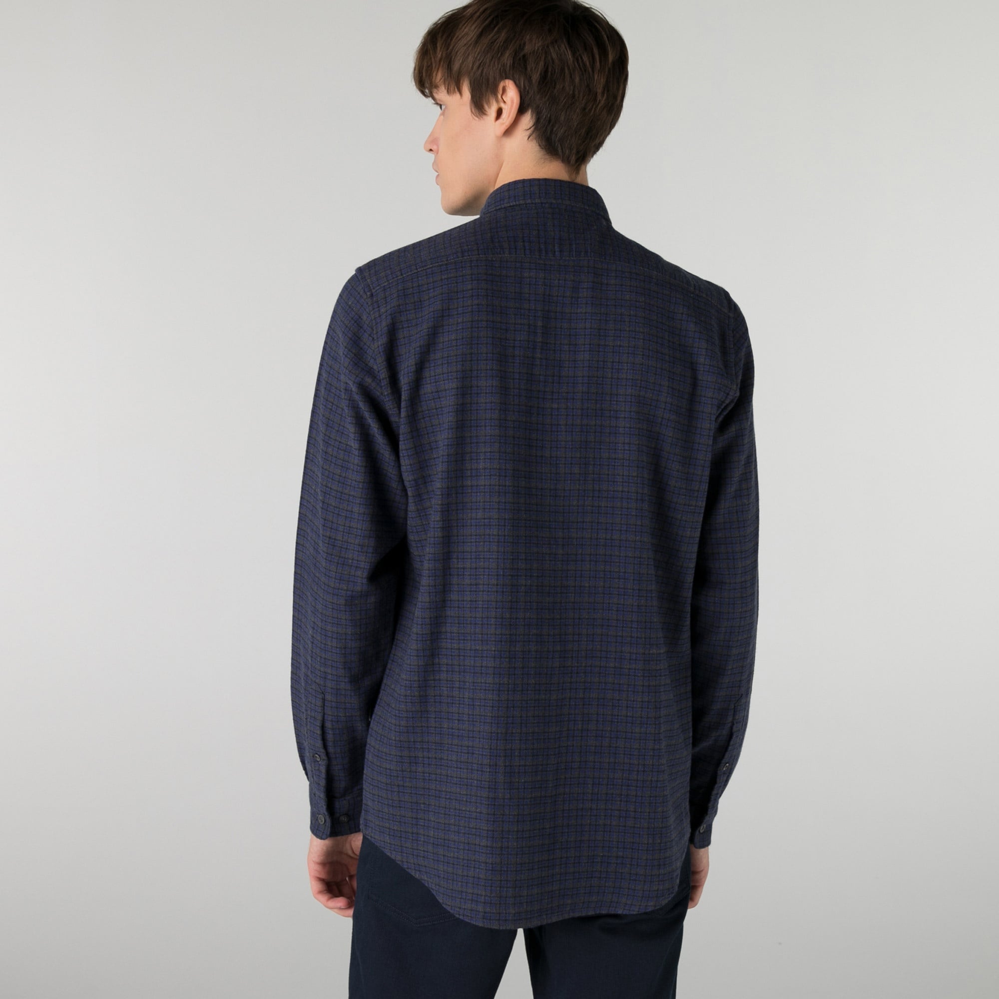 Lacoste Erkek Regular Fit Desenli Lacivert Gömlek