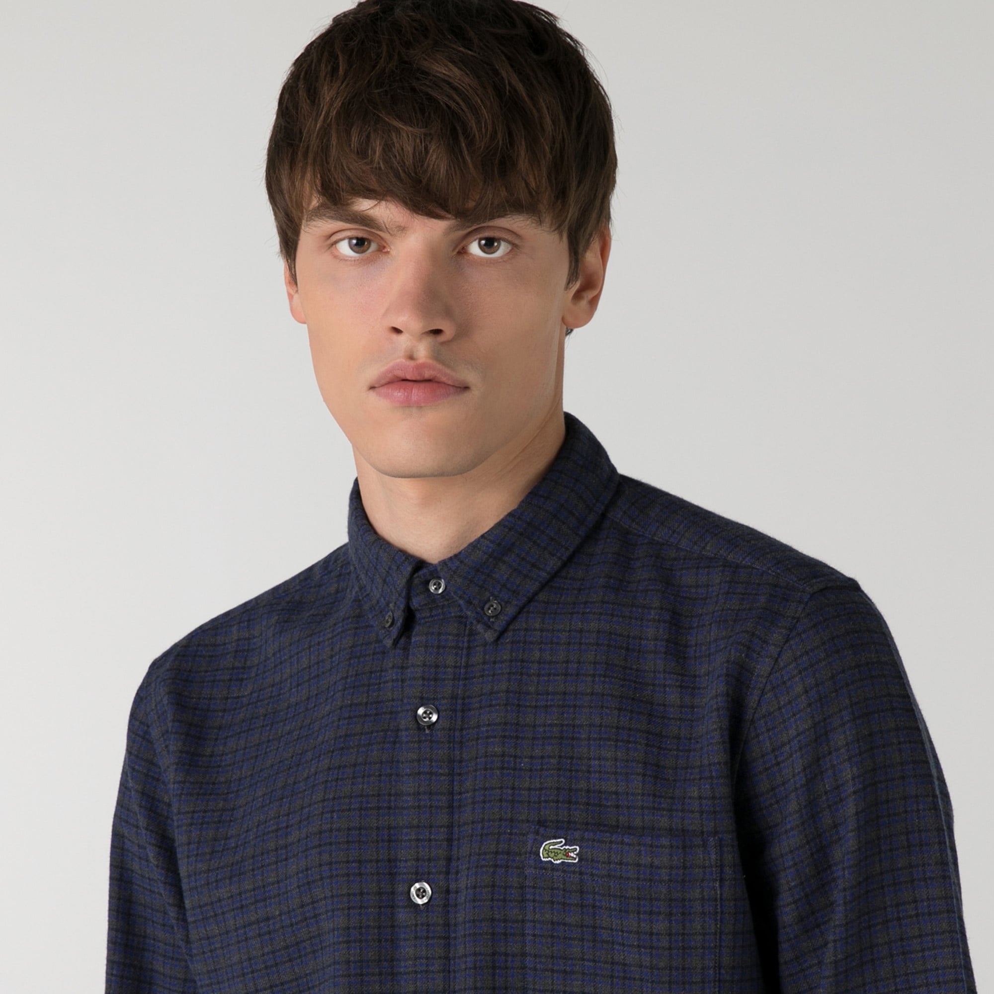 Lacoste Erkek Regular Fit Desenli Lacivert Gömlek