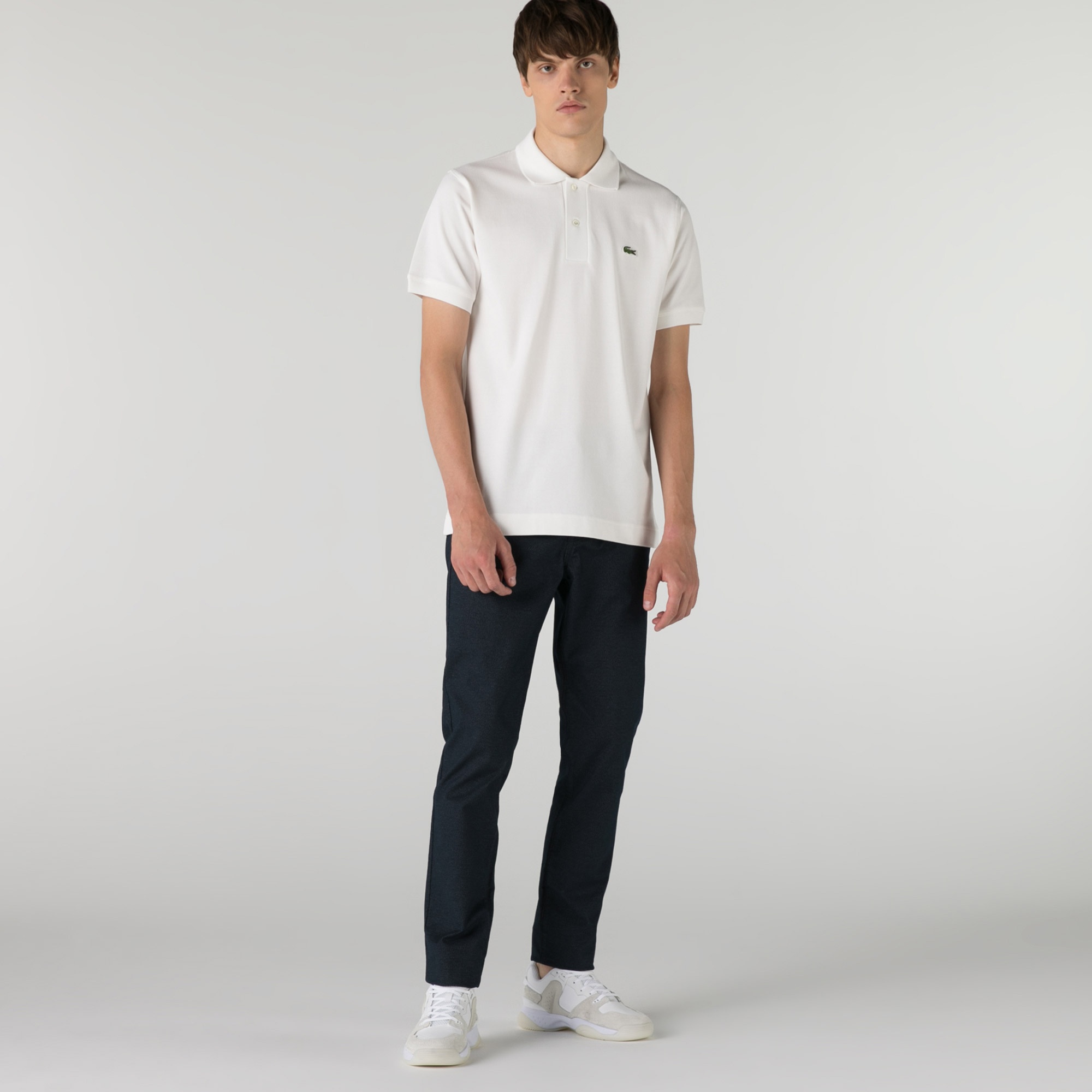 Lacoste Erkek Slim Fit Desenli Lacivert Pantolon