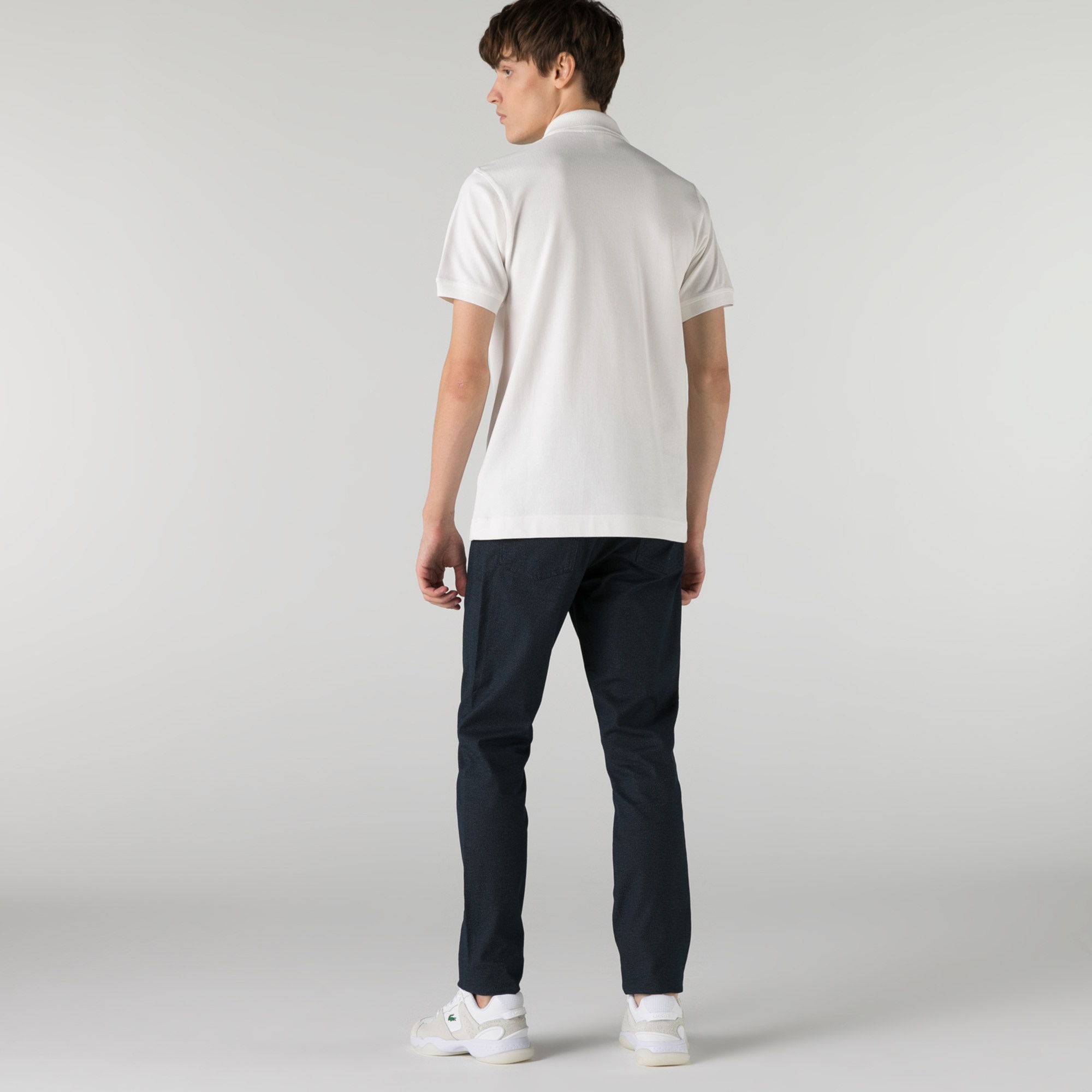 Lacoste Erkek Slim Fit Desenli Lacivert Pantolon