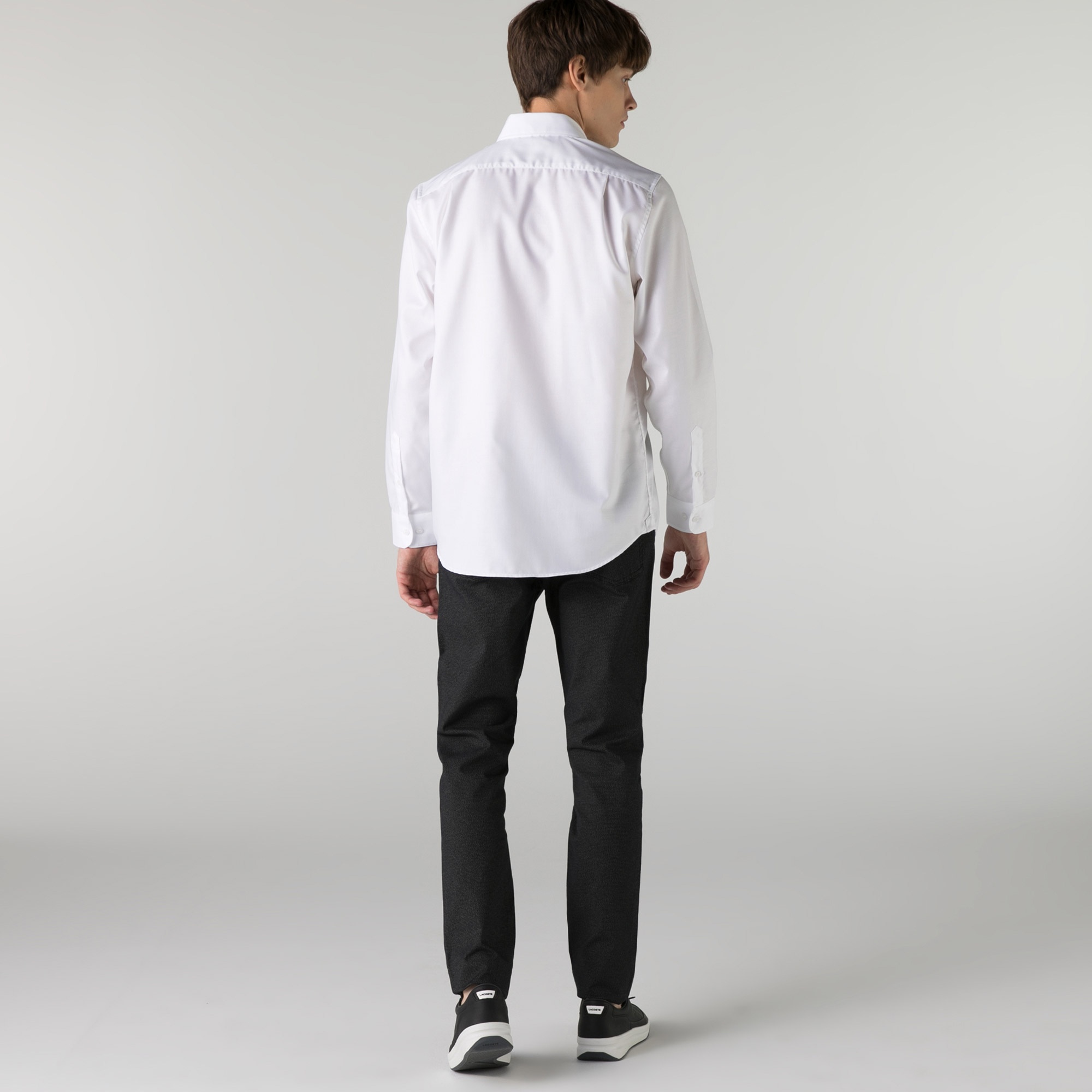 Lacoste Erkek Slim Fit Desenli Siyah Pantolon