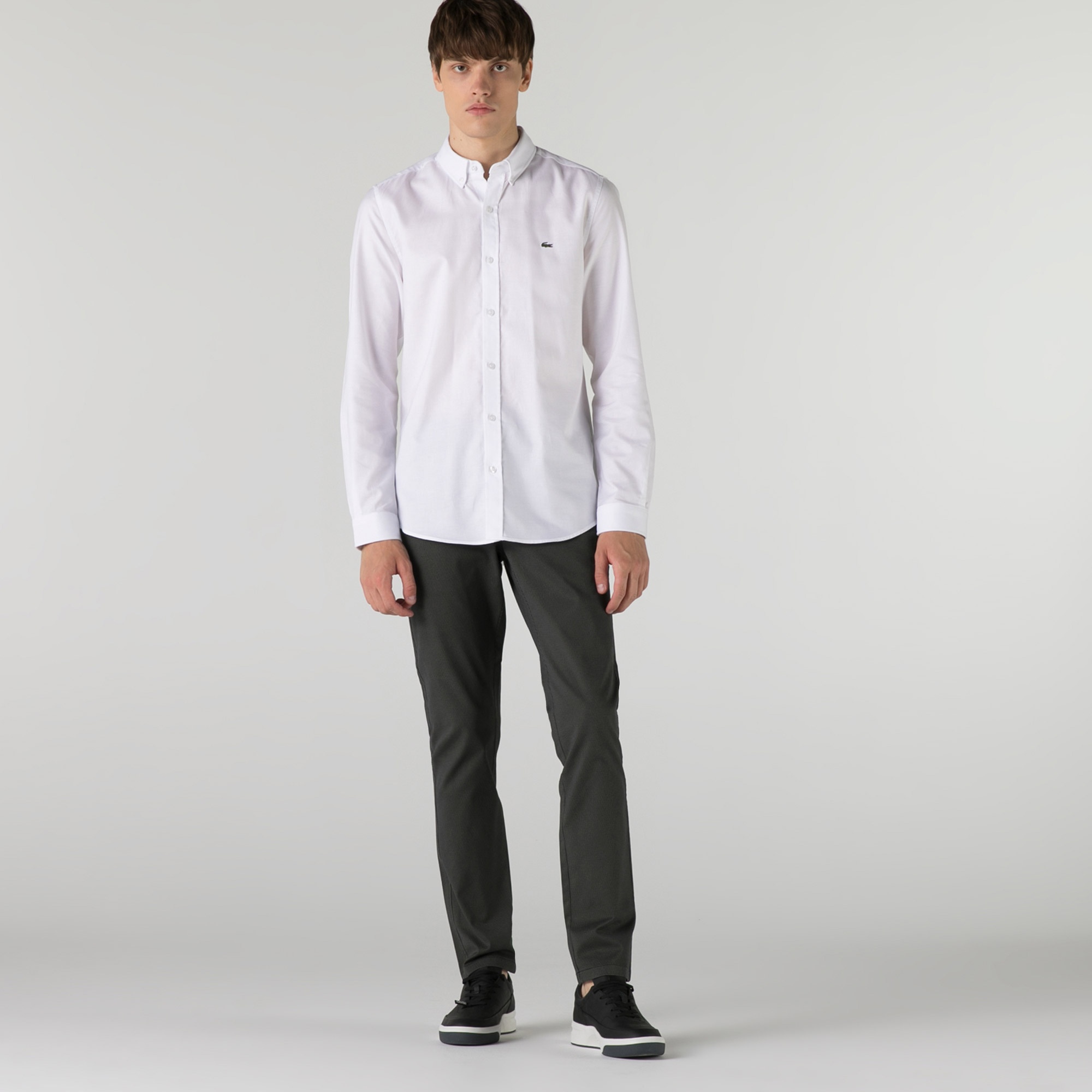 Lacoste Erkek Slim Fit Desenli Siyah Pantolon