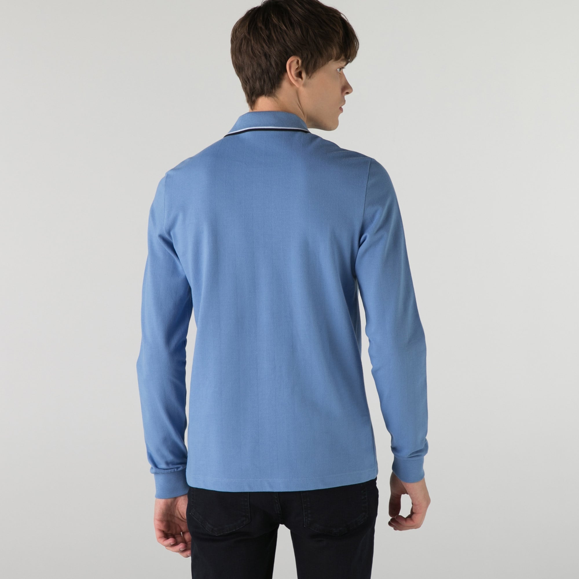 Lacoste Erkek Regular Fit Uzun Kollu Mavi Polo