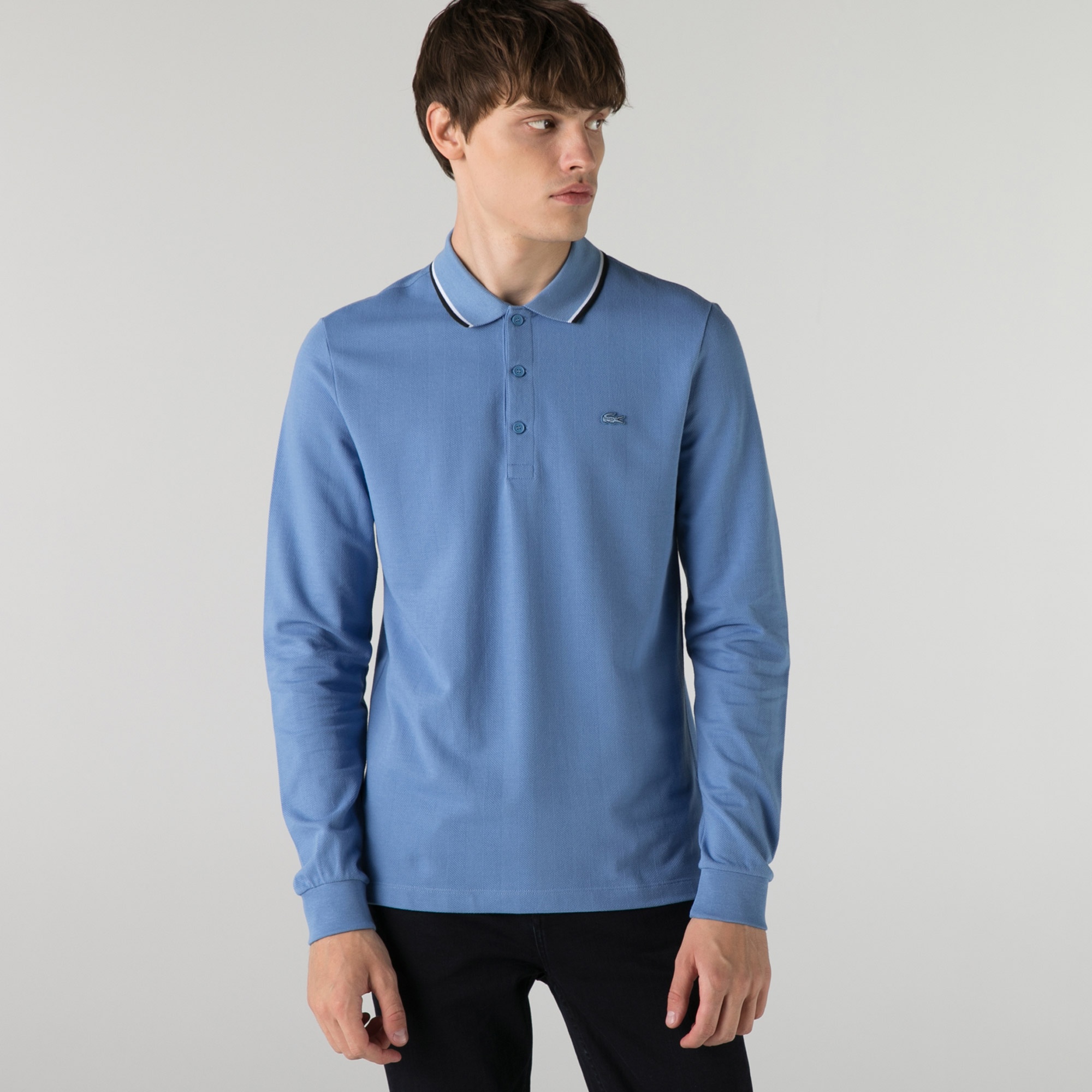 Lacoste Erkek Regular Fit Uzun Kollu Mavi Polo