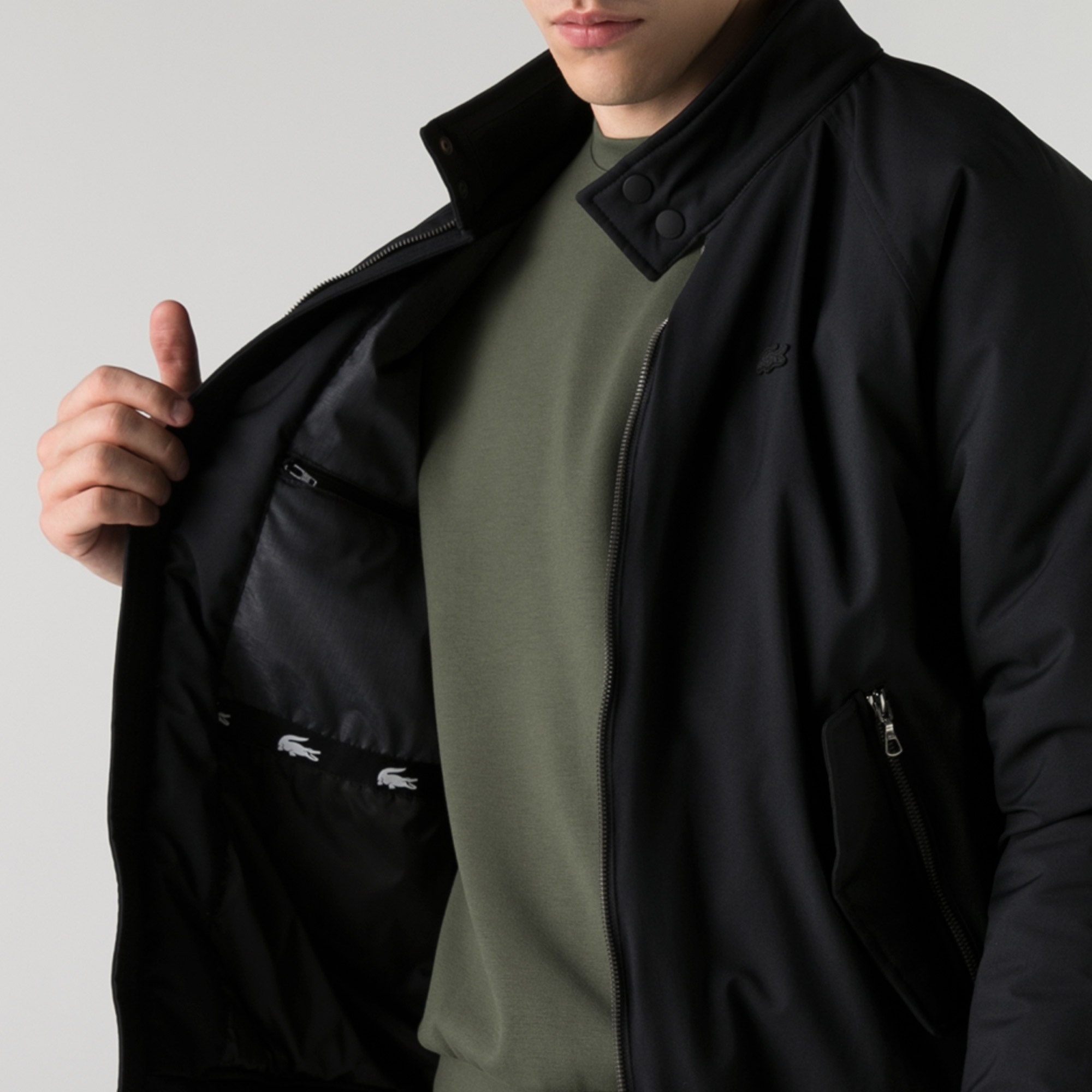 Lacoste Erkek Siyah Mont