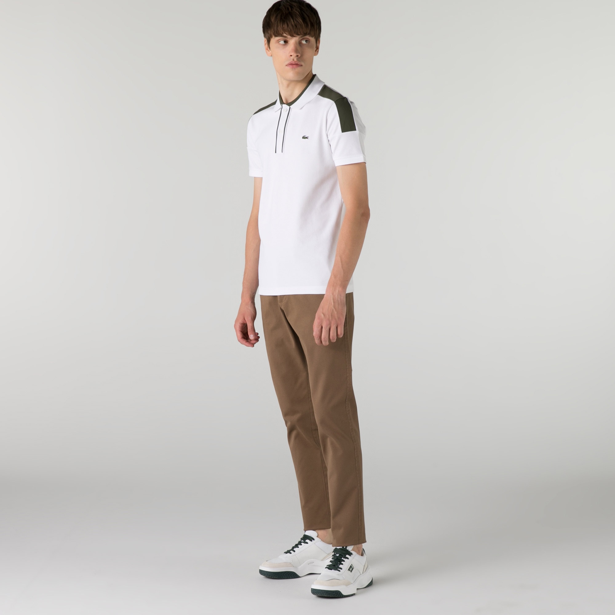 Lacoste Erkek Slim Fit Desenli Kahverengi Pantolon