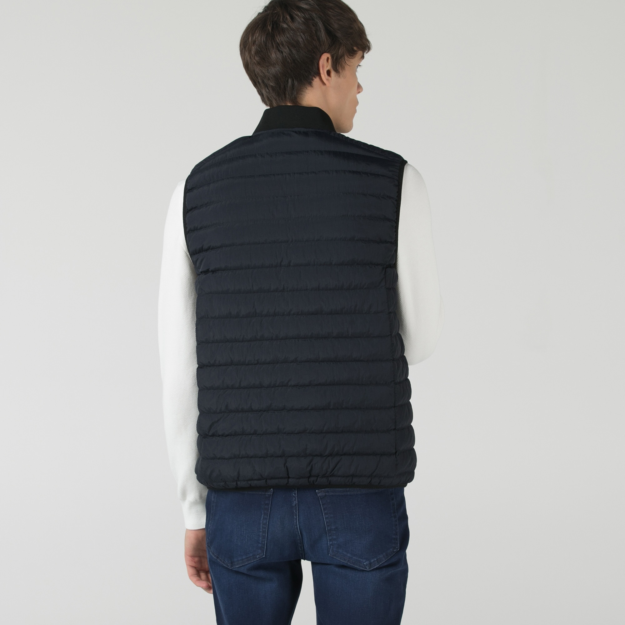 Lacoste Erkek Kapitone Lacivert Yelek